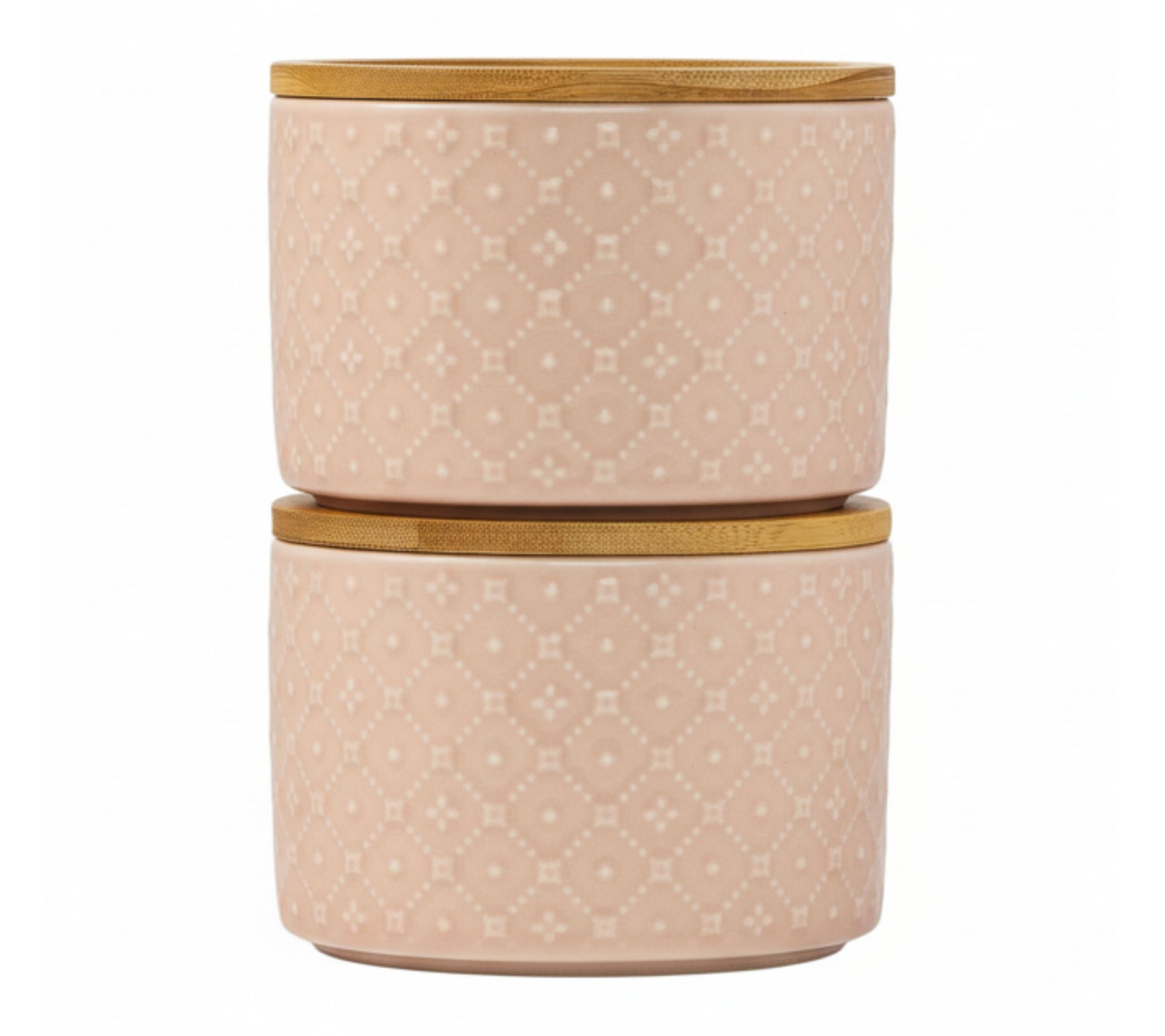 10 Strawberry Street Set of 2 Embossed Salt Cellars