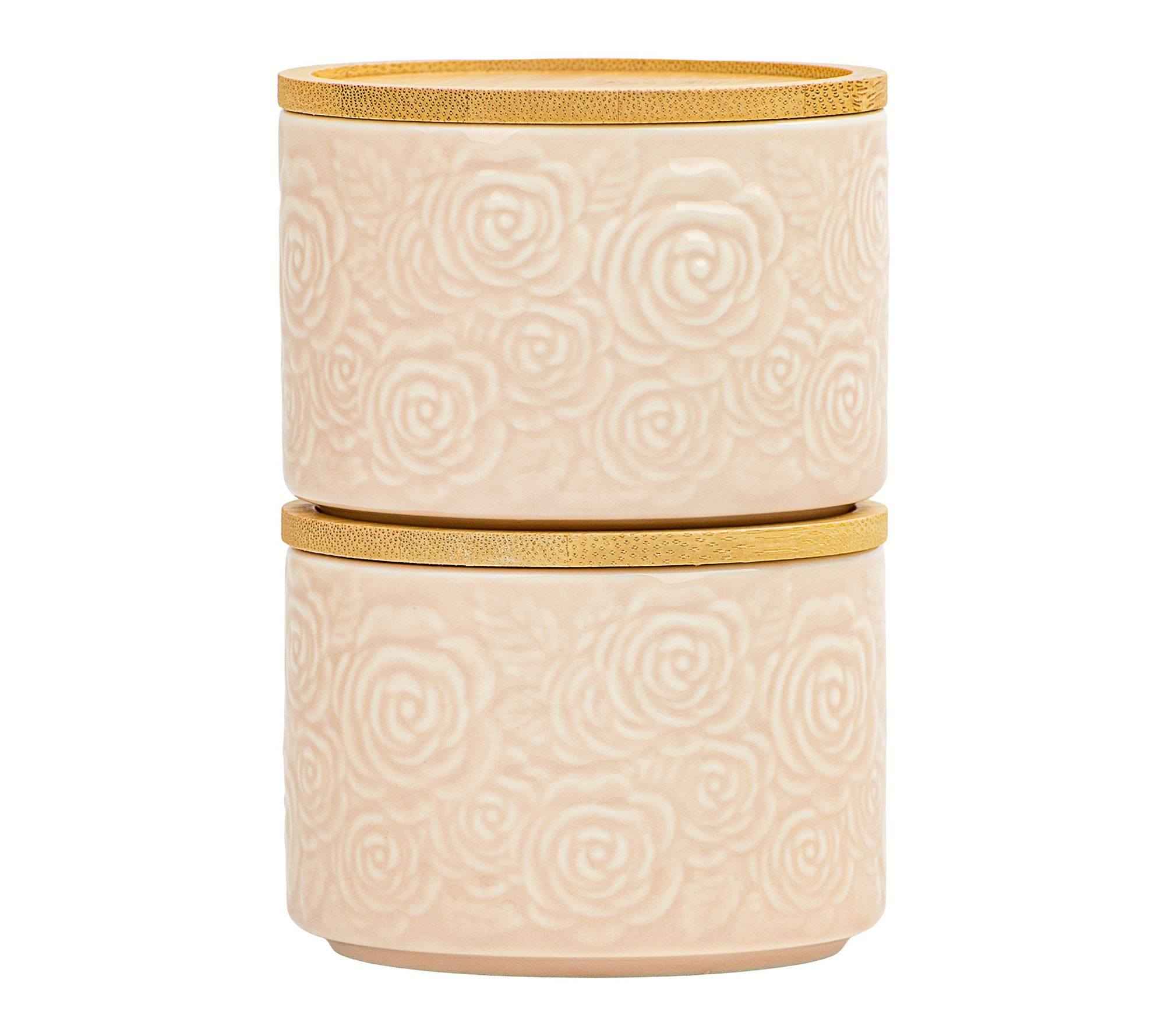 10 Strawberry Street Set of 2 Embossed Salt Cellars
