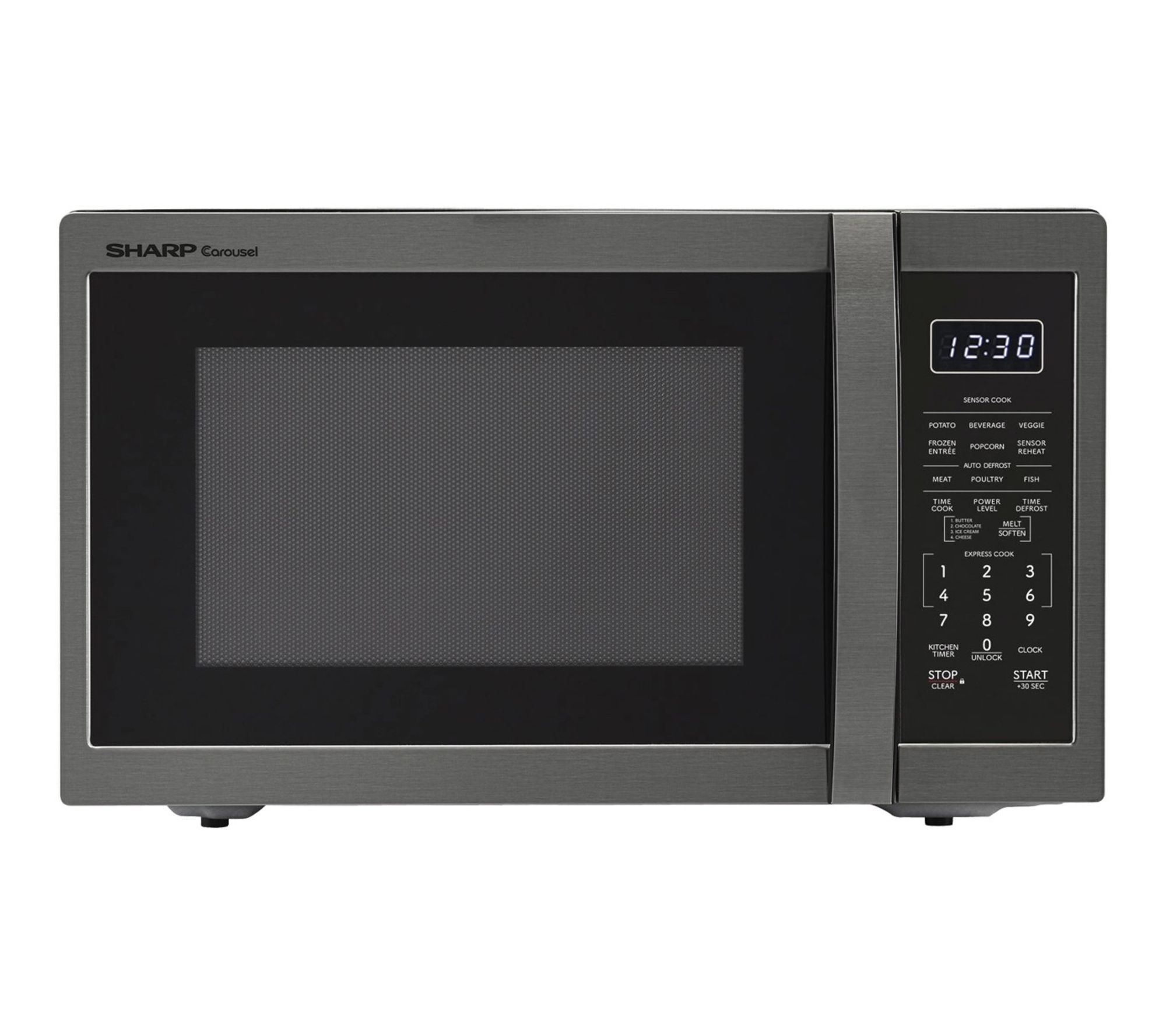 Sharp 1.4 Cu. Ft. Black Stainless Steel Countertop Microwave