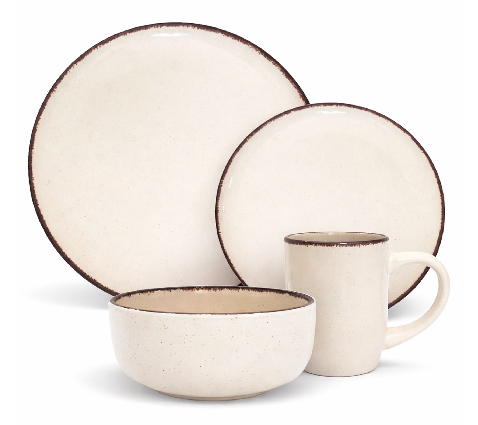 Gusto Buono 16- Piece Off-White Ivory Dinnerwa re Set