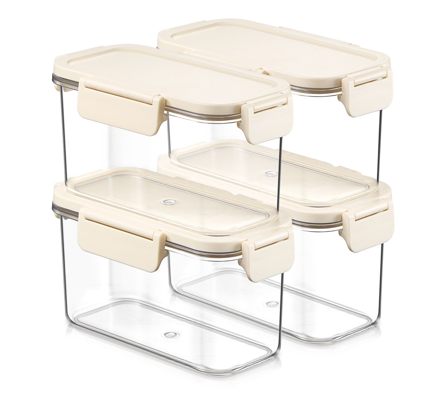 Sorbus Airtight Plastic Food Container, 3.15" Small 4 Pack