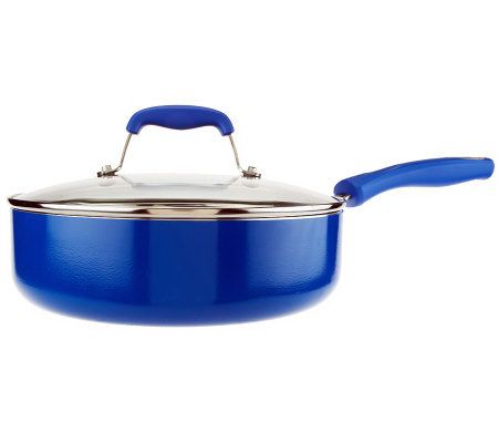 Guy Fieri Nonstick Enamel Aluminum 12 Deep Saute Pan 