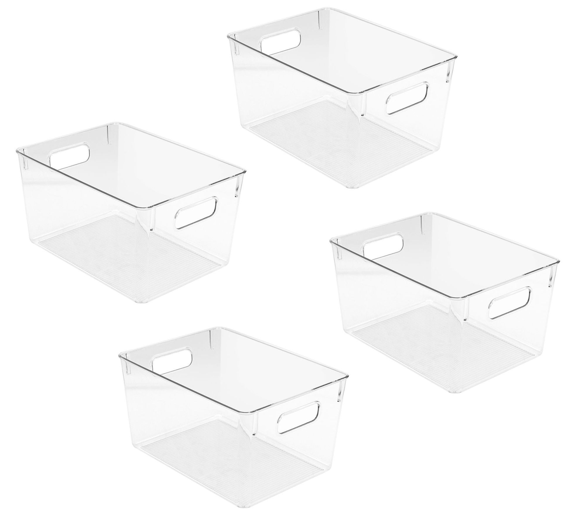 Sorbus Clear Storage Bins with Handles (Small, 2-Pack)
