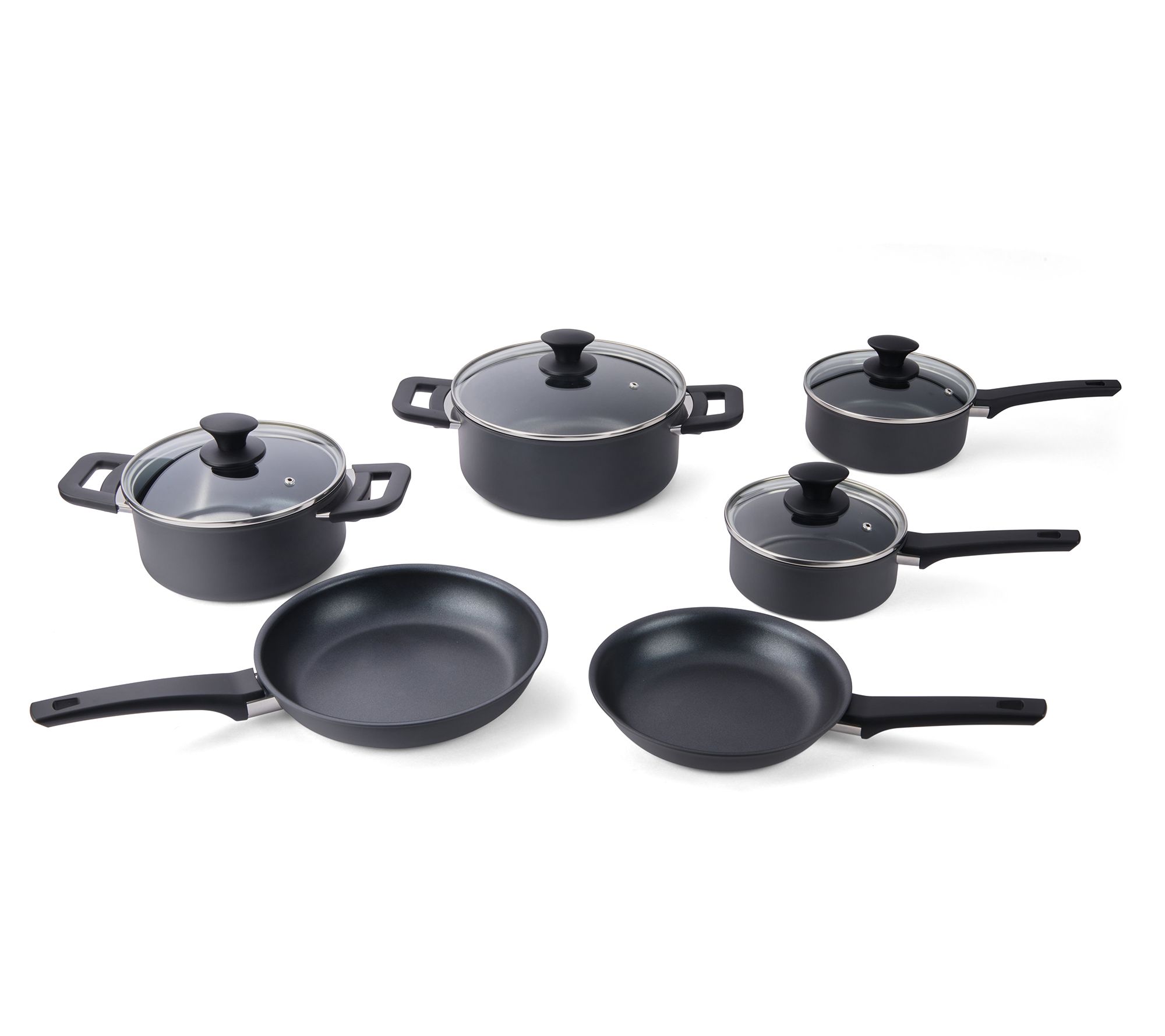 T-Fal 12-pc Hard Anodized Titanium NS Cookware Set on QVC 