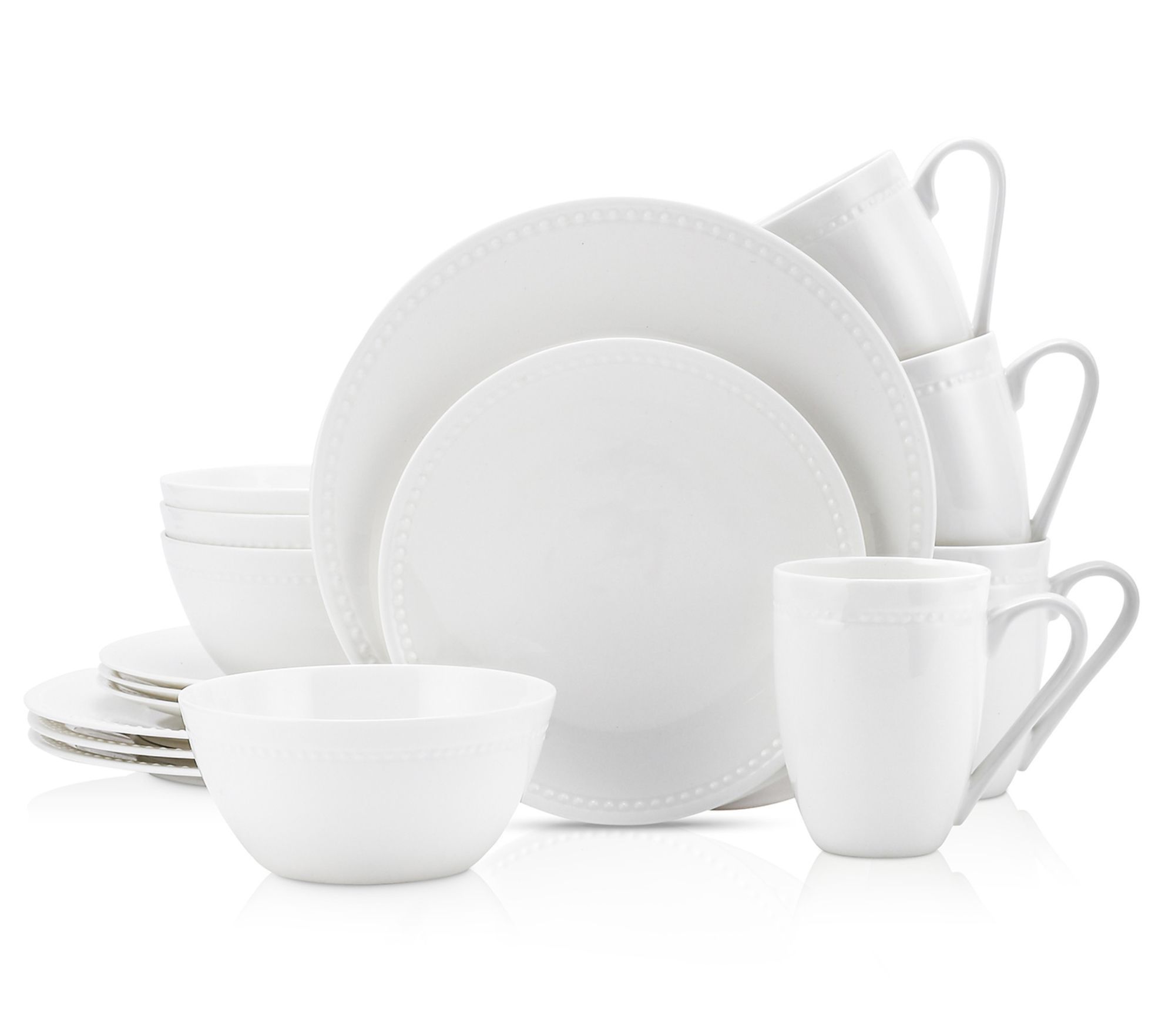 Stone + Lain Ava 16-Piece Round Dot Dinnerware Set