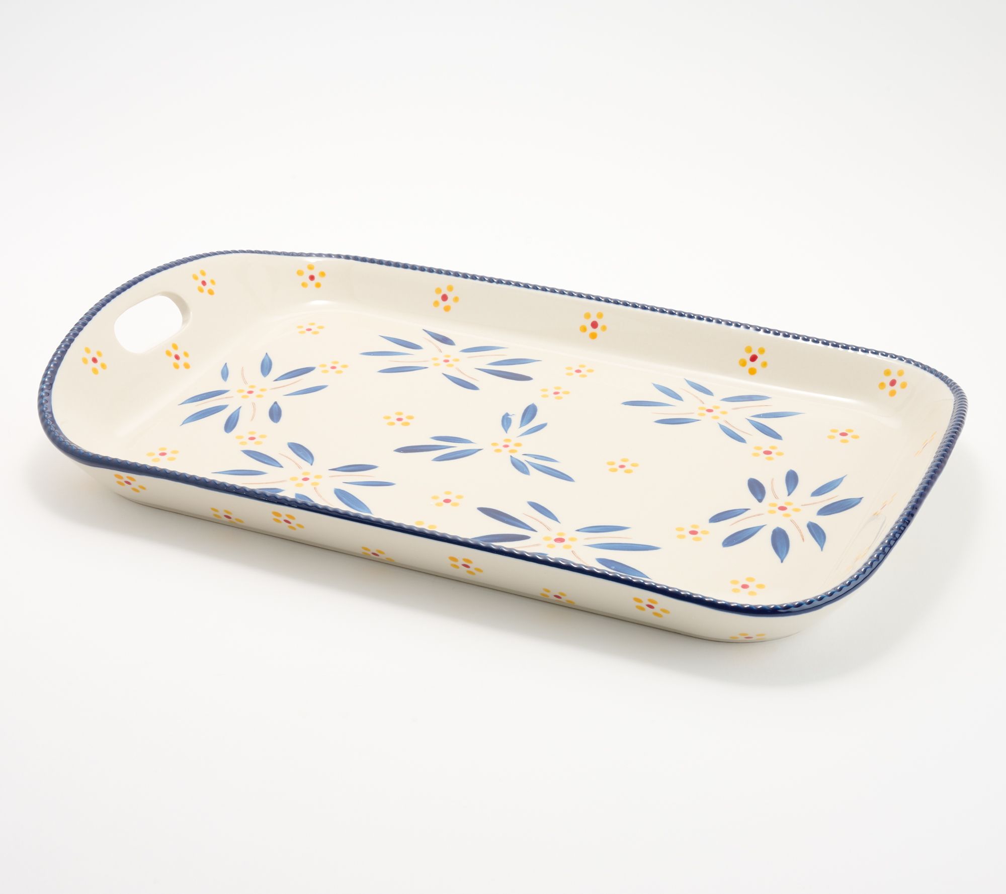 Temp-tations Old World 16" Shallow Tray w/ Handle