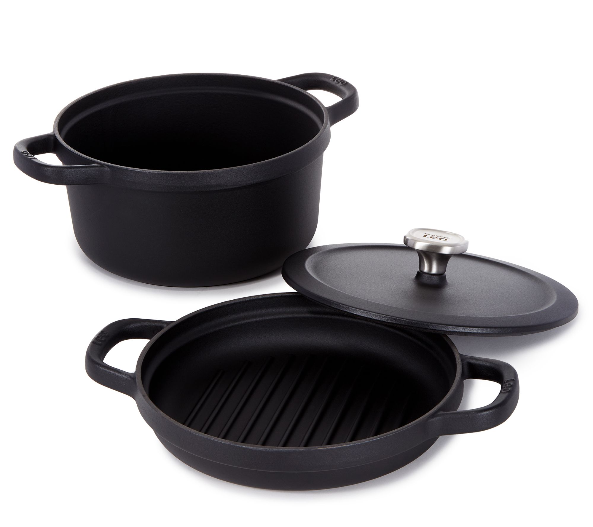 BergHOFF Graphite 3Pc Enamel Cast Iron CookwareSet
