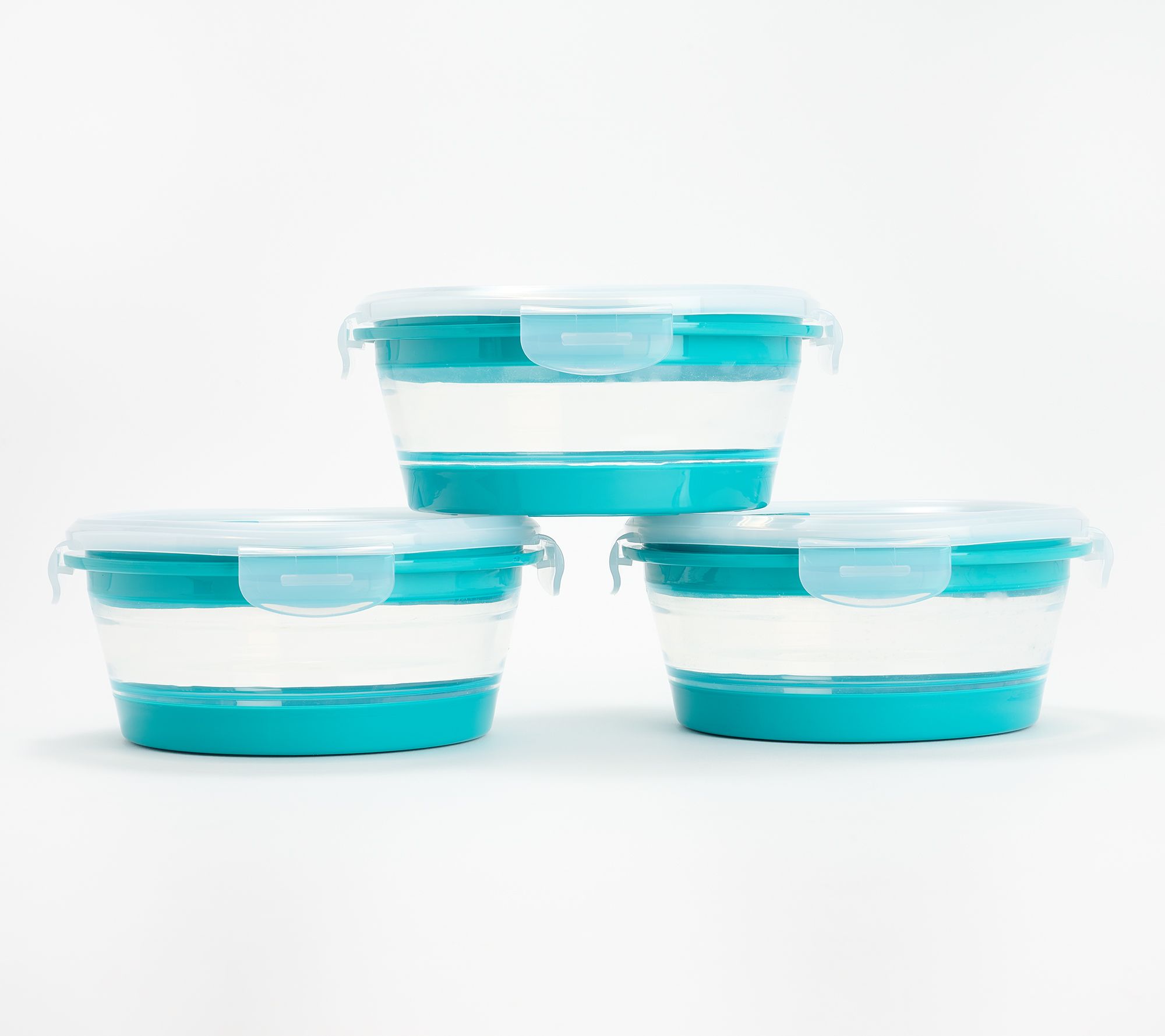 LocknLock Set of 3 Collapsible Bowls with Vented Lids - QVC.com