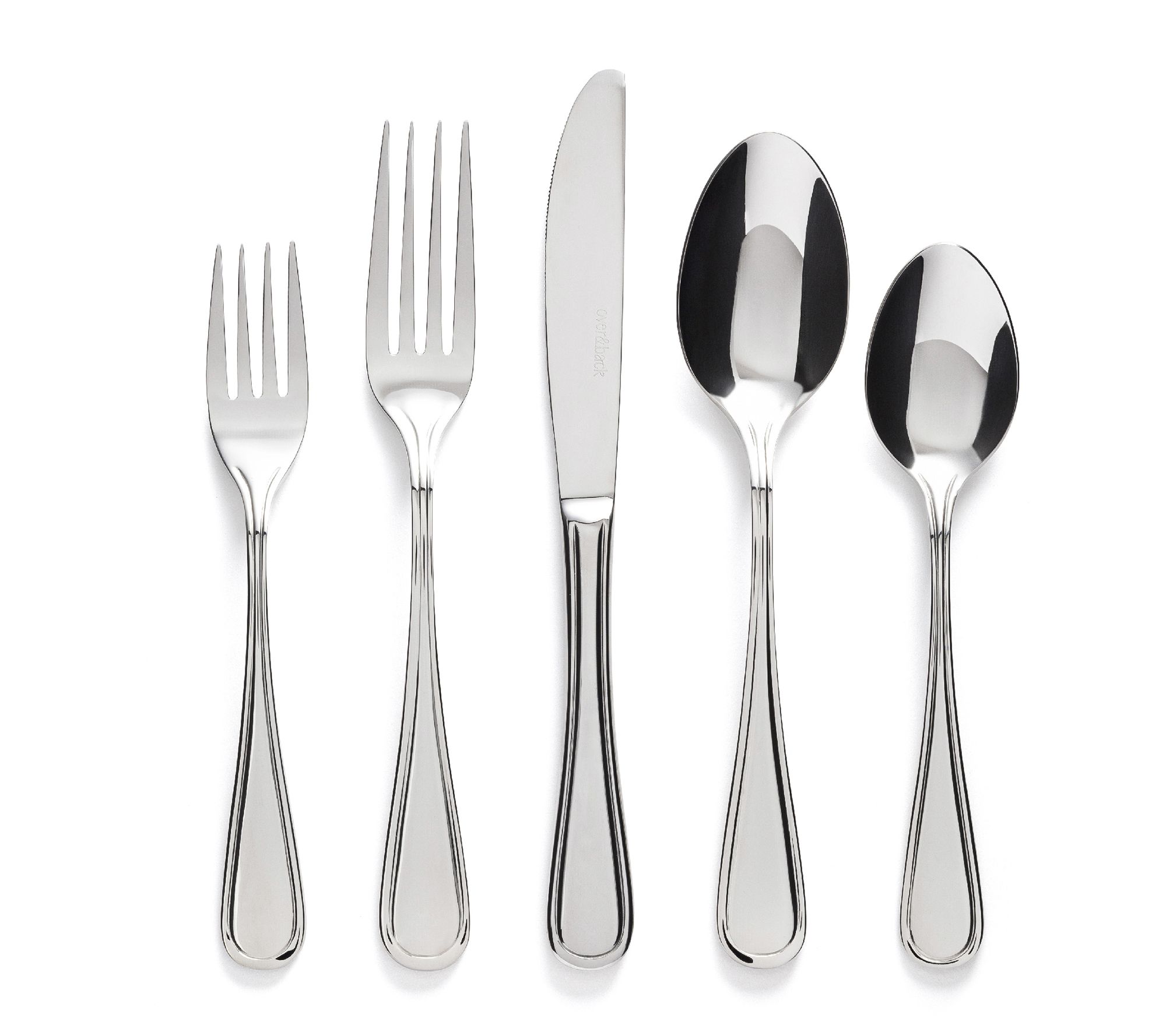 over&back 20 Piece Classic Flatware Set - Stainless Steel