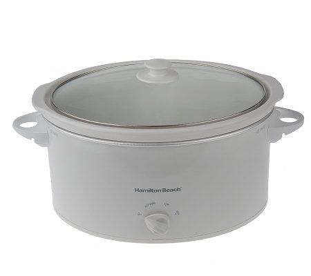 Hamilton Beach 6 qt. Oval Slow Cooker with Lid Latch Carrying