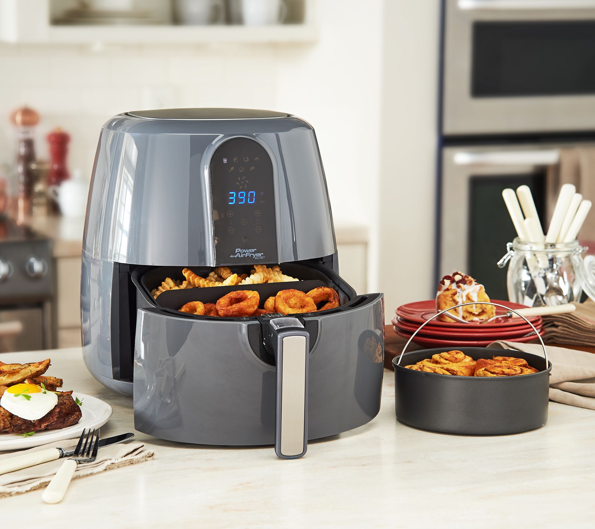 Small Appliances Kitchen & Dining Power Air Fryer Elite 5.5qt 6in1