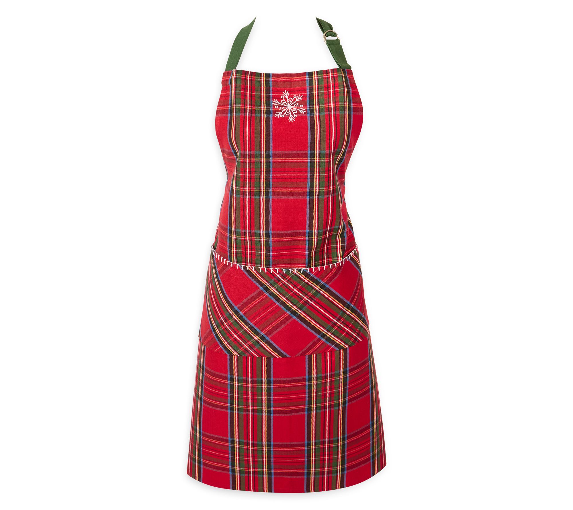 Design Imports Tis The Season Plaid Apron