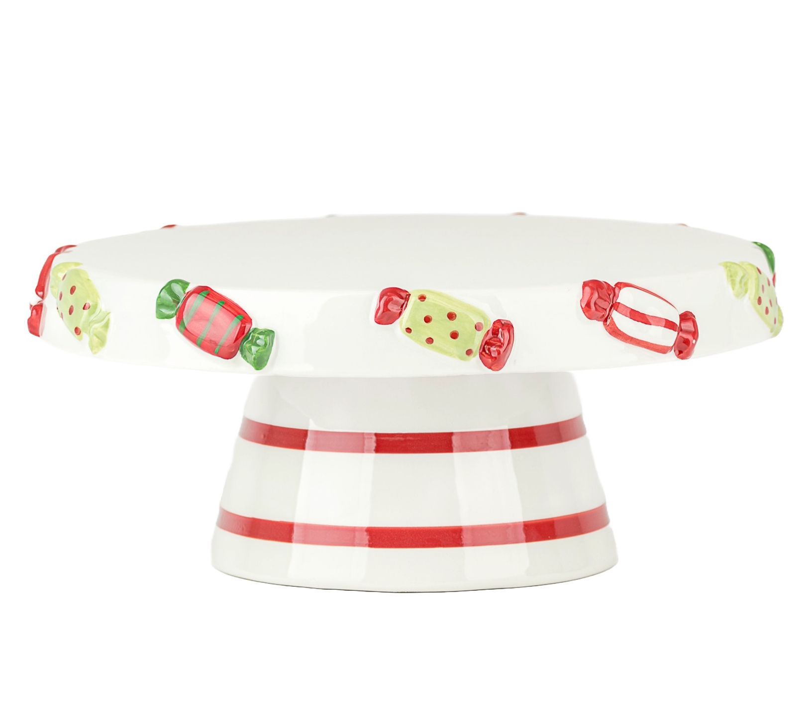 10 Strawberry Street Peppermint Cake Plate