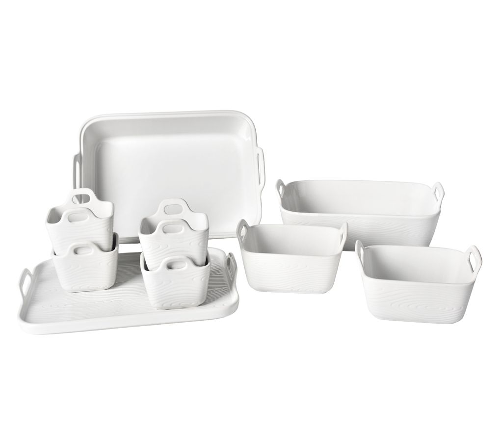 "As Is" Temp-tations Woodland 9-Pc Bakeware Set w/ Handles