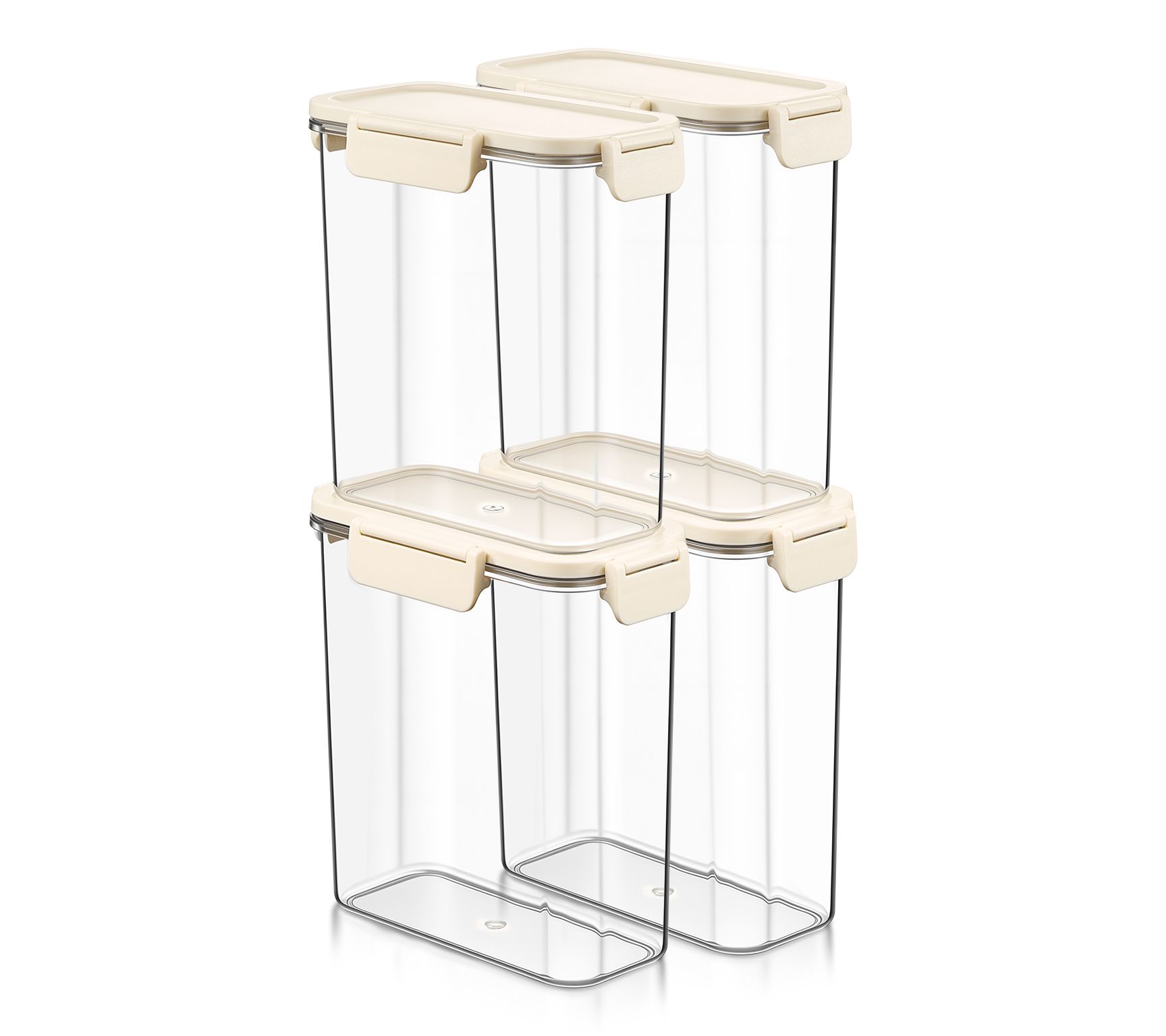 Sorbus Airtight Plastic Food Container Medium Tall Narrow 4Pk