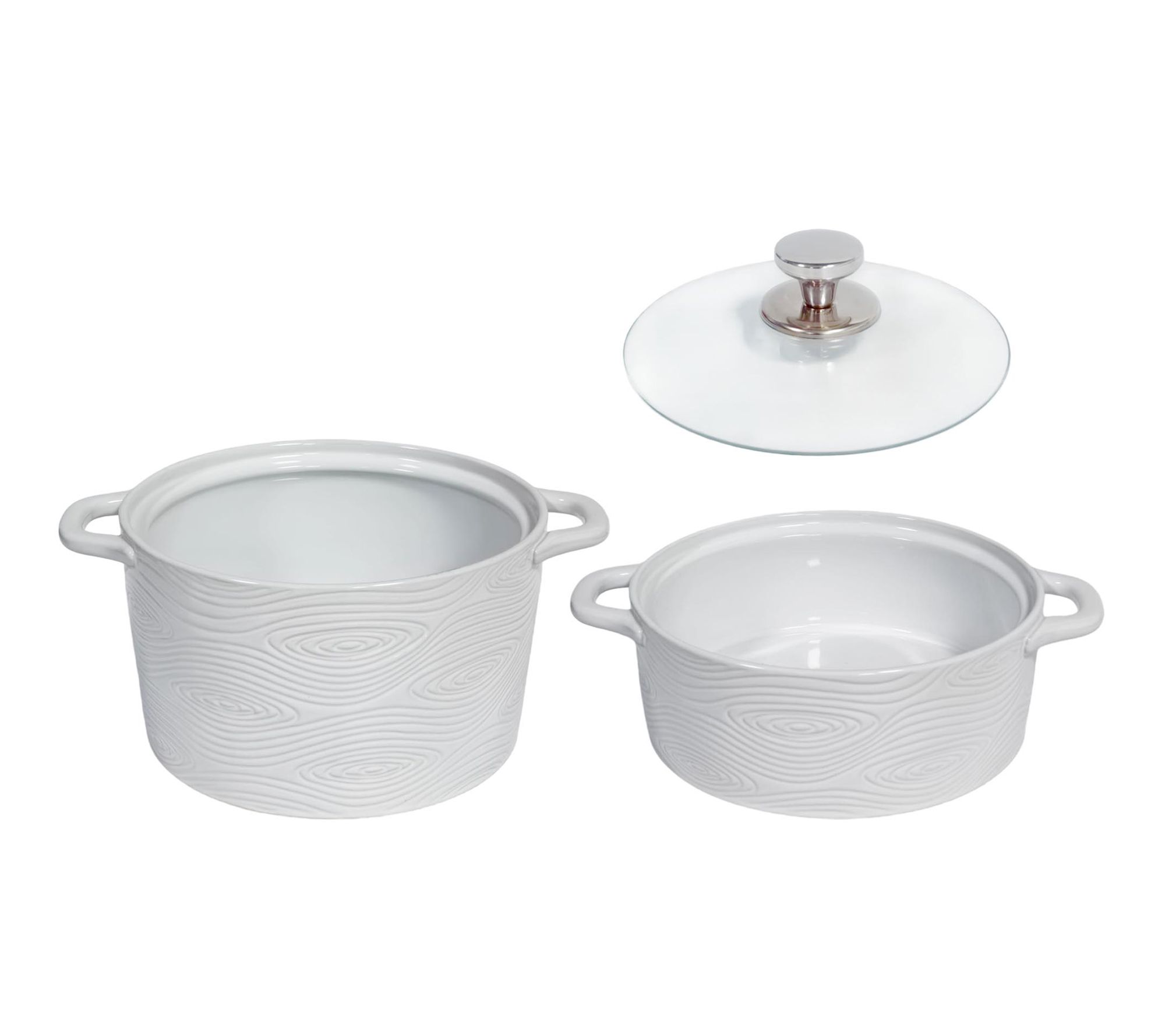 Temp-tations 1.5-qt and 2.5-qt Round Baker Set with Glass Lid