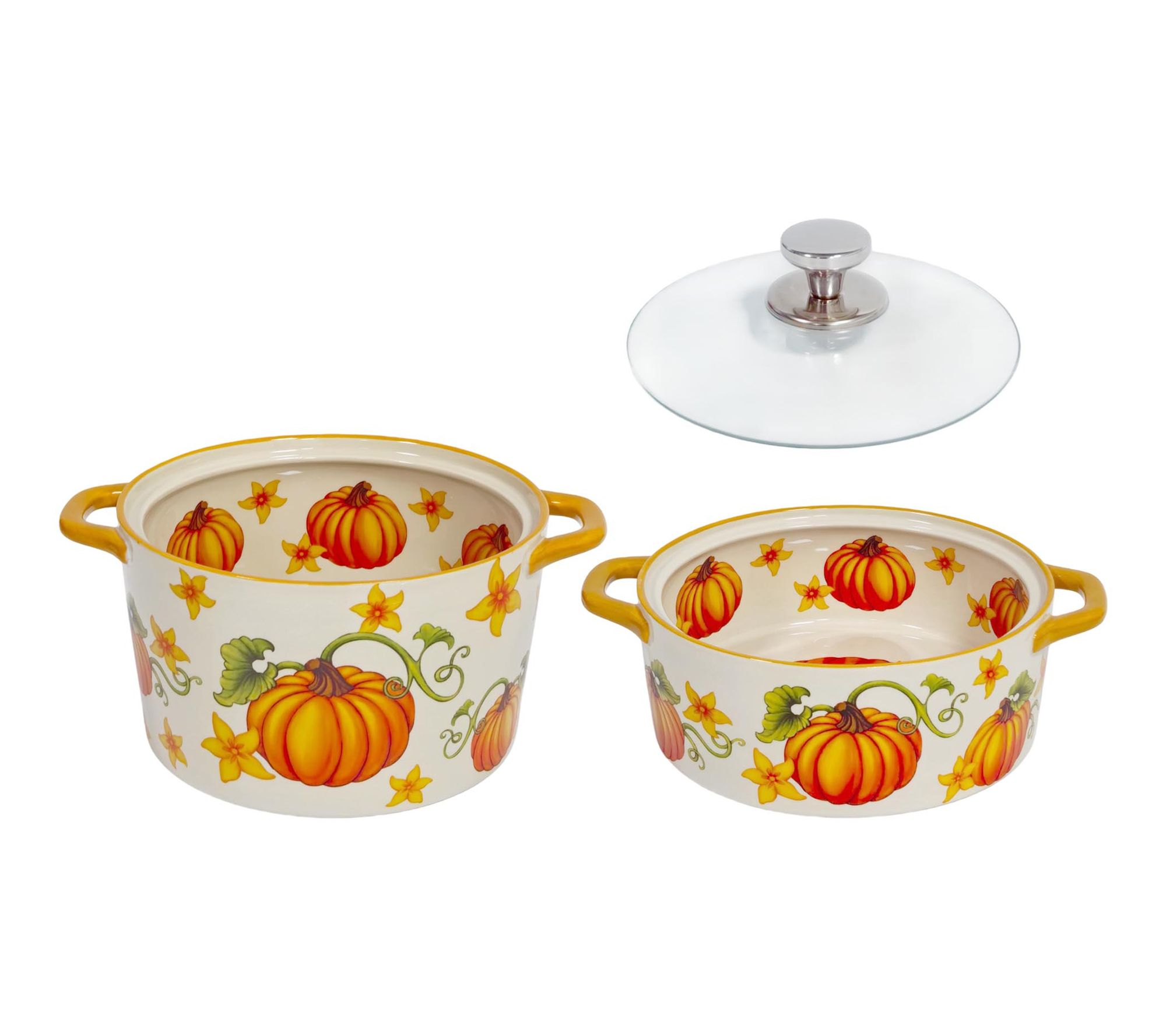 Temp-tations 1.5-qt Round Baker and 2.5-qt Round Baker