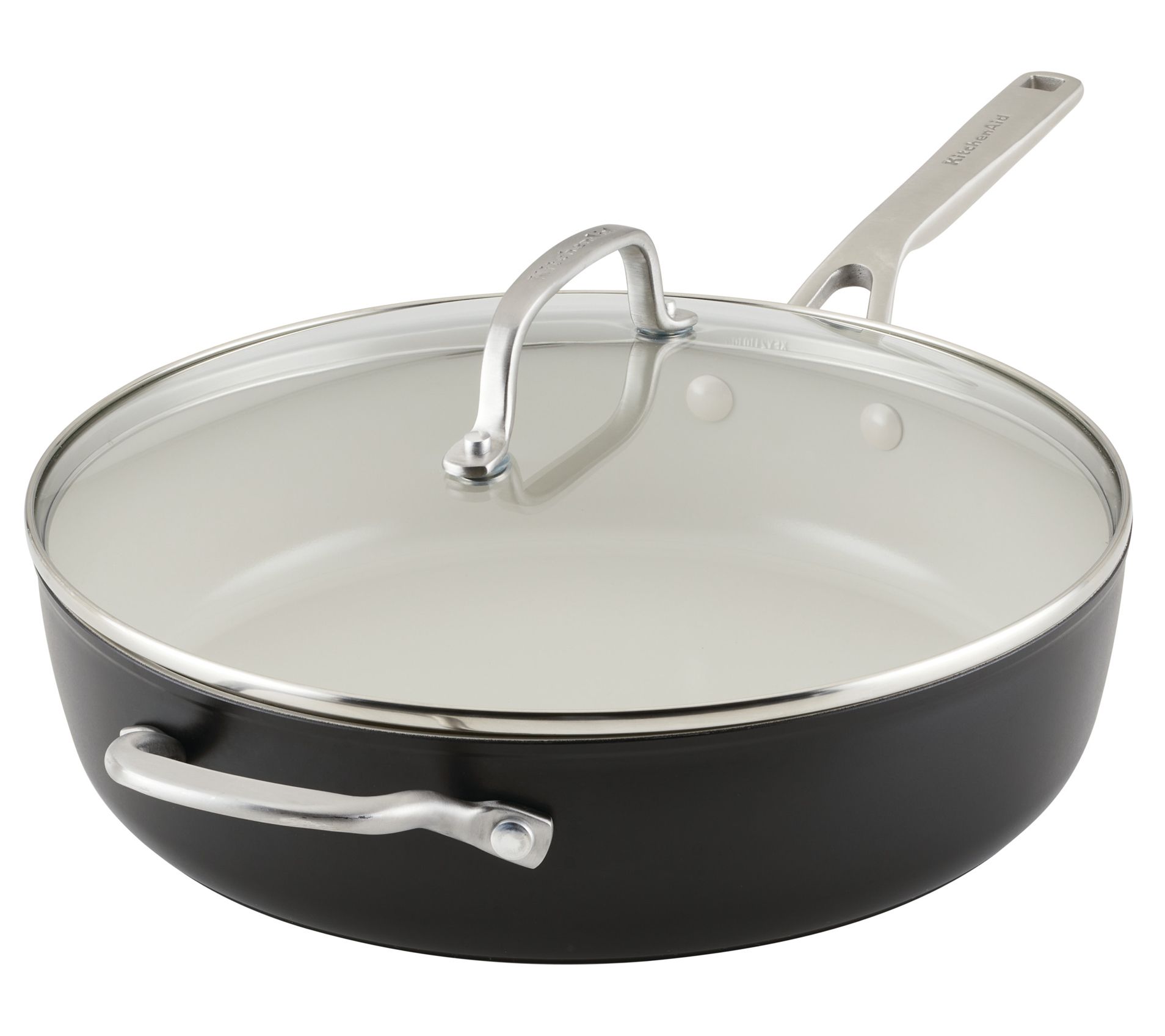 KitchenAid Hard Anodized Ceramic Saute Pan with Lid, 5qt