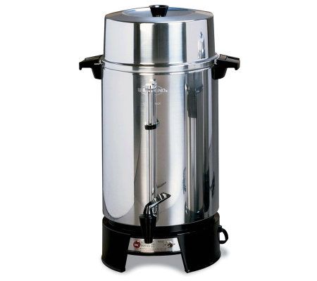 HomeCraft 40 Cup Coffee Urn and Hot Beverage Dispenser with Quick-View  Brewing and Dripless Faucet, Stainless Steel