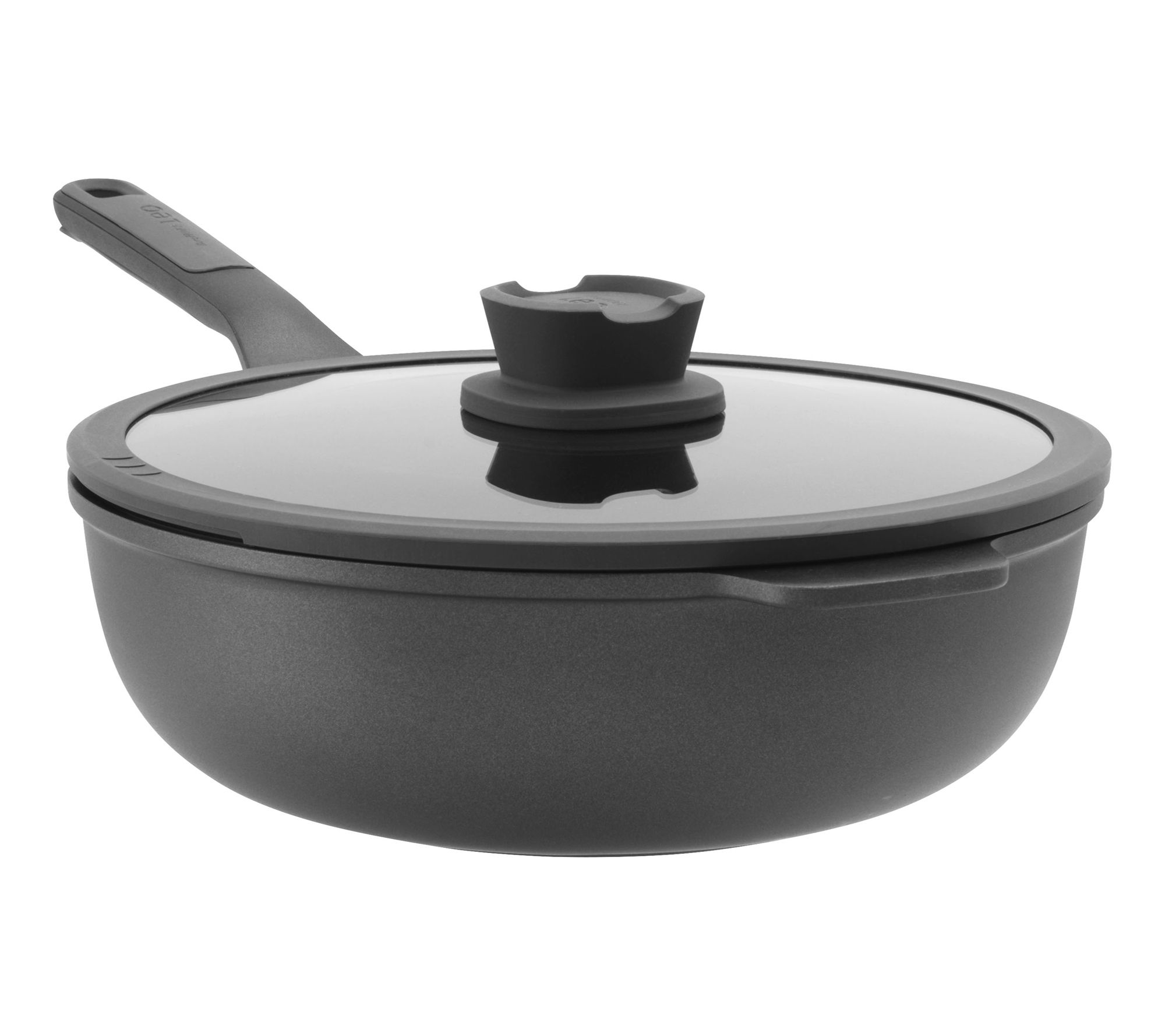 BergHOFF Stone+ Nonstick Ceramic 11" Wok Pan with Lid 4.6qt