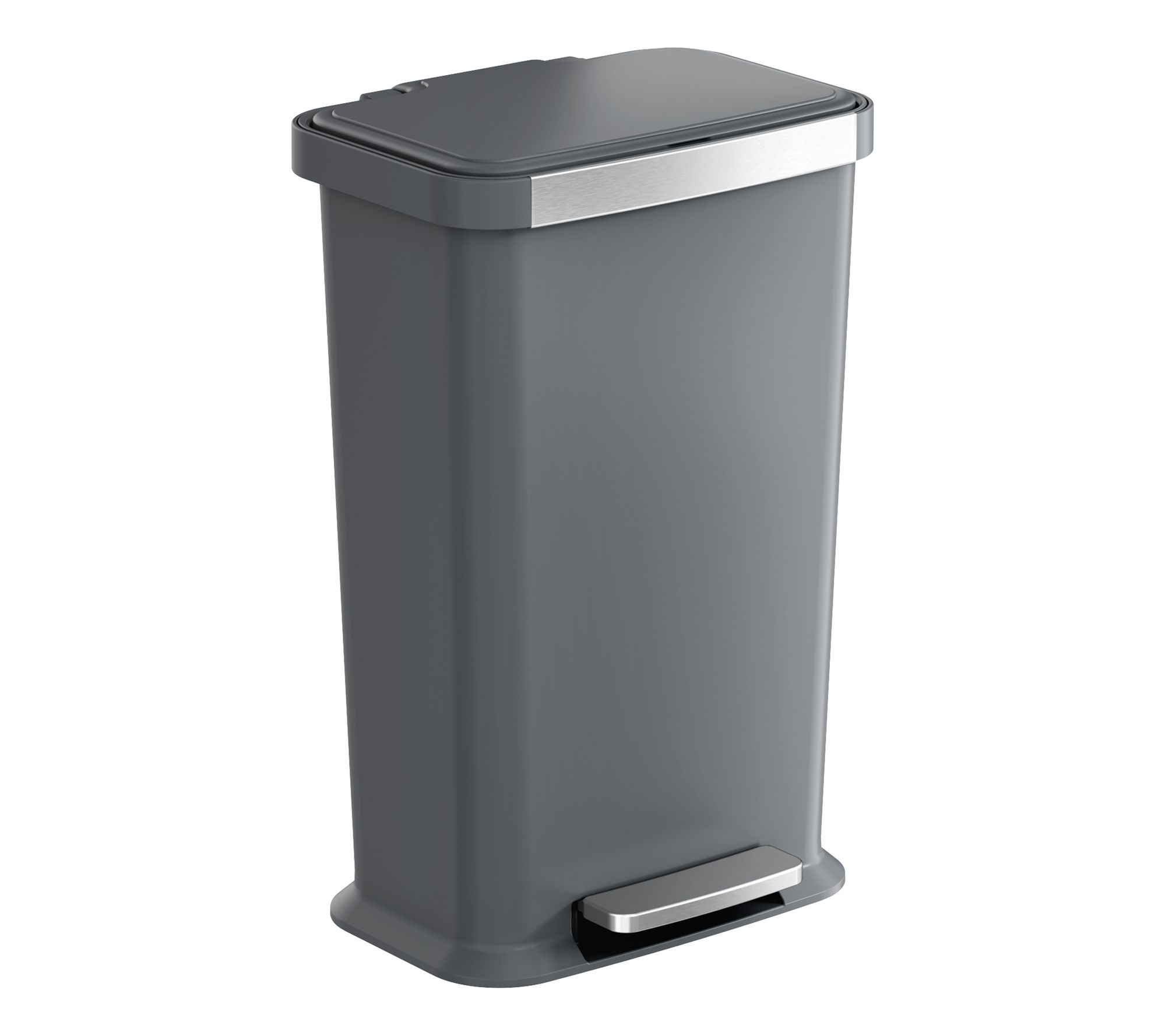 iTouchless 13.2 Gallon Plastic Step Trash Can with Odor Filter