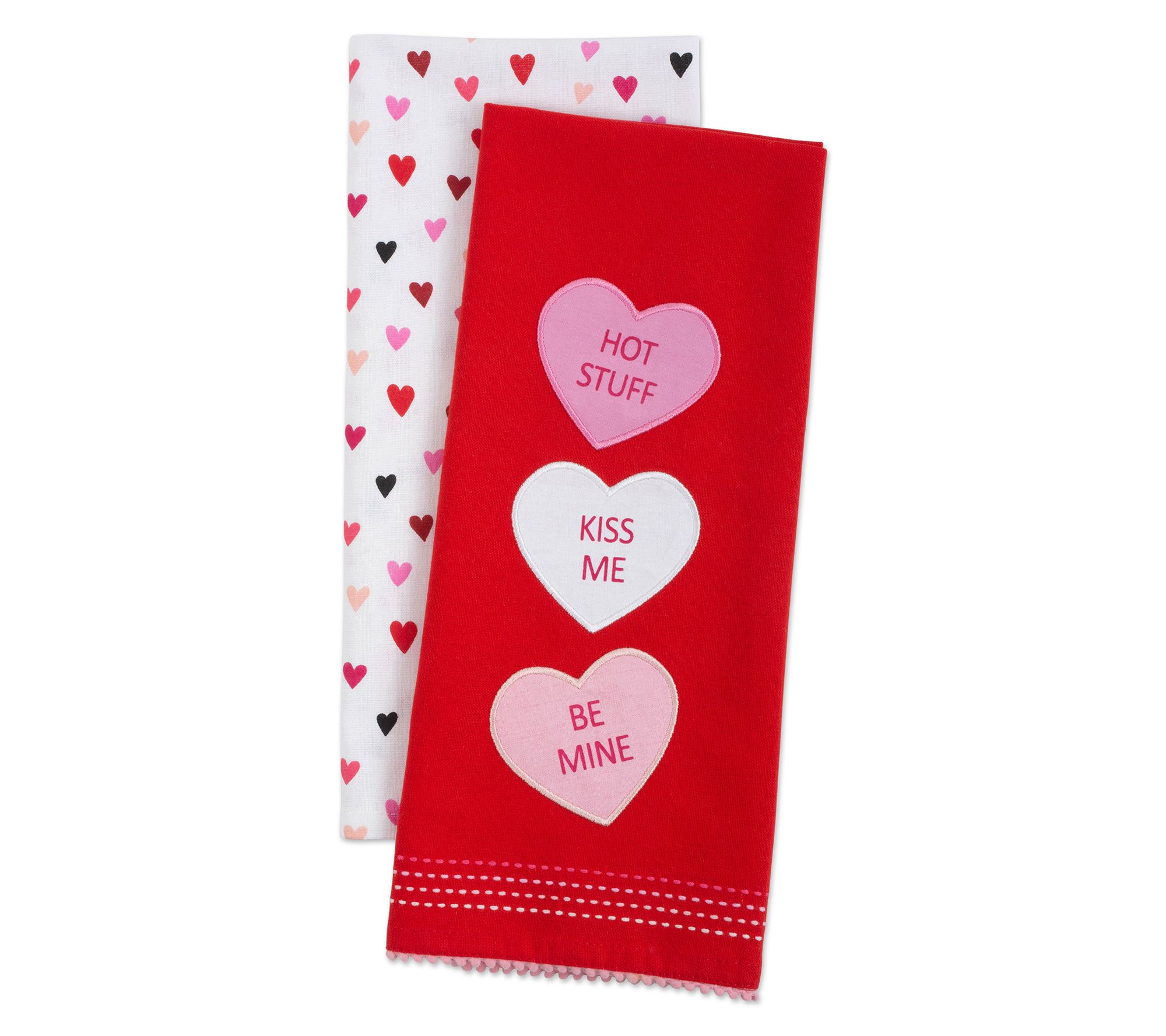 Design Imports Assorted Sweet Talk  Kitchen Towels Set of 2