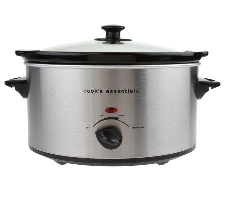 CooksEssentials 4 qt Oval Slow Cooker w/ Travel Bag 