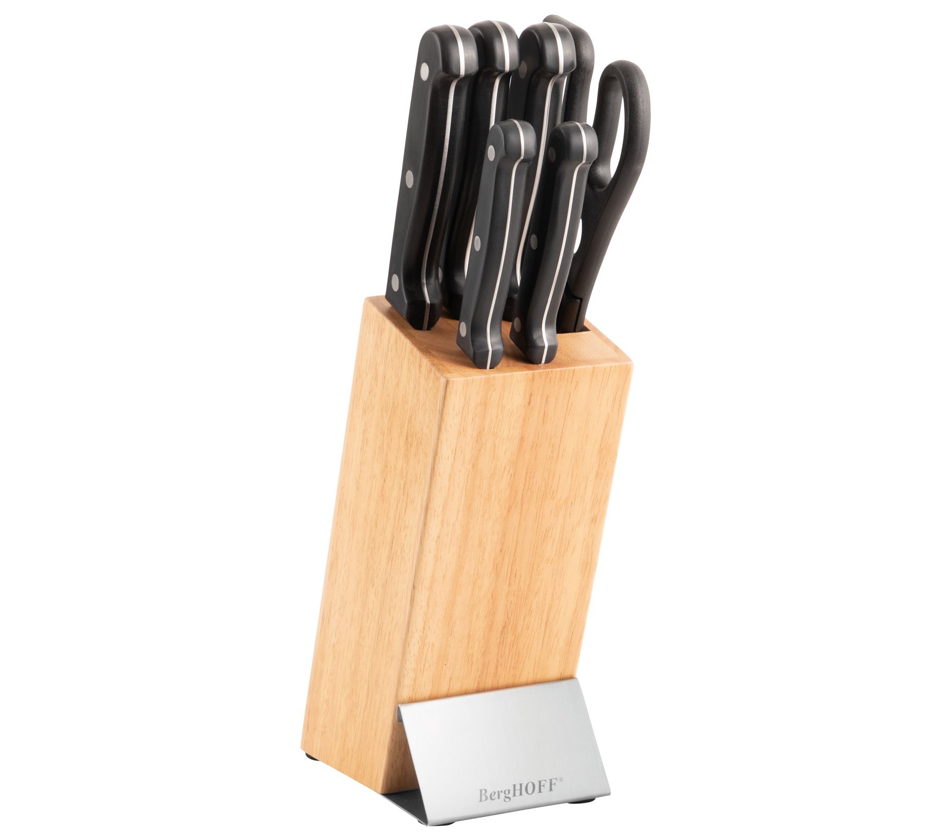 KitchenAid Gourmet 14-Piece Forged Triple Rivet Knife Block Set, Natural, Black