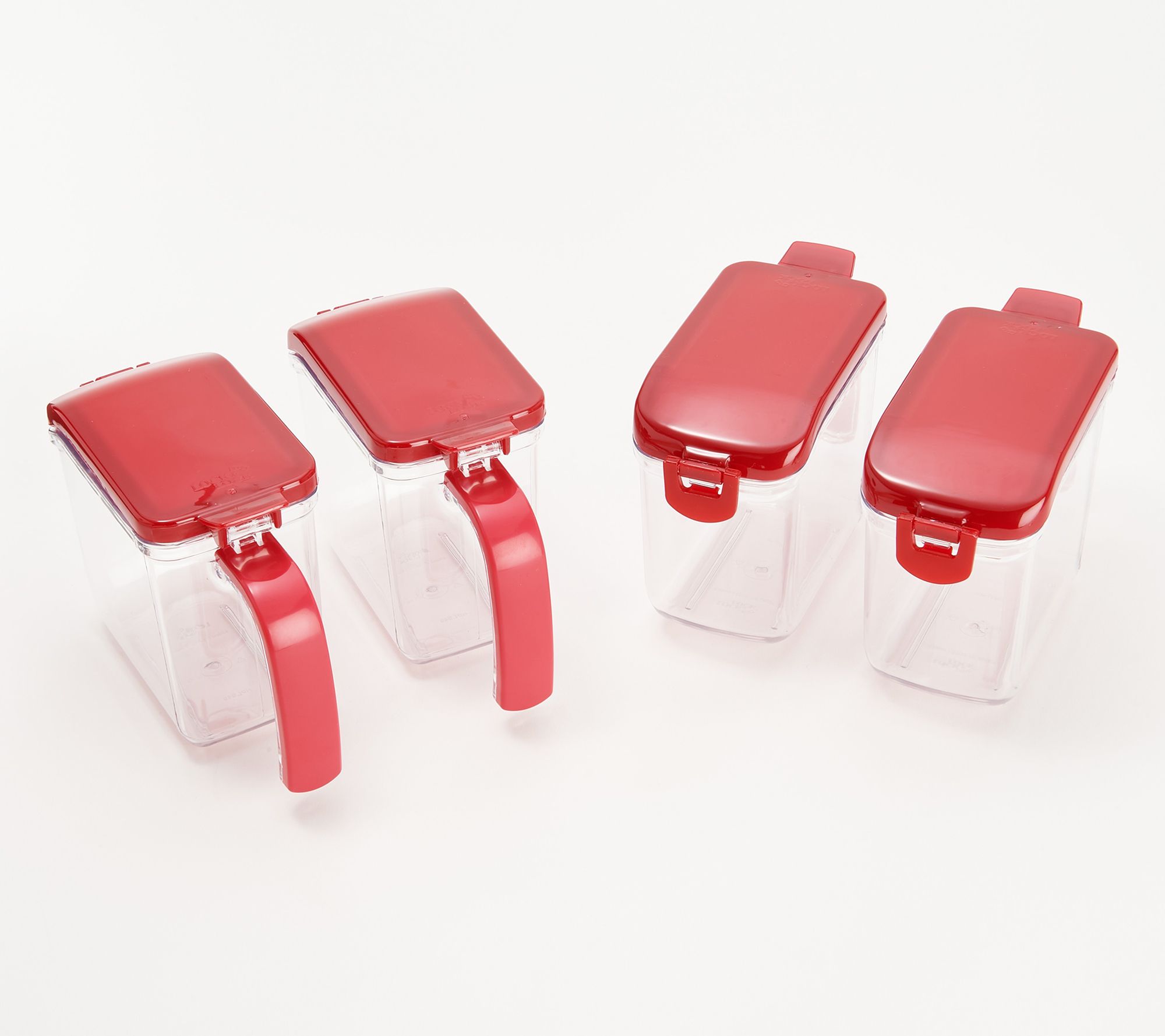LocknLock Set of 4 Spice Storage w/ Flip Top Lids & Handles - QVC.com