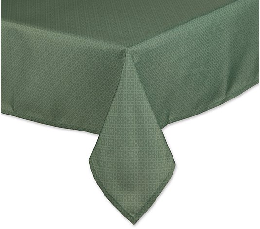 Design Imports Tonal Lattice Outdoor Tablecloth60" x 84"