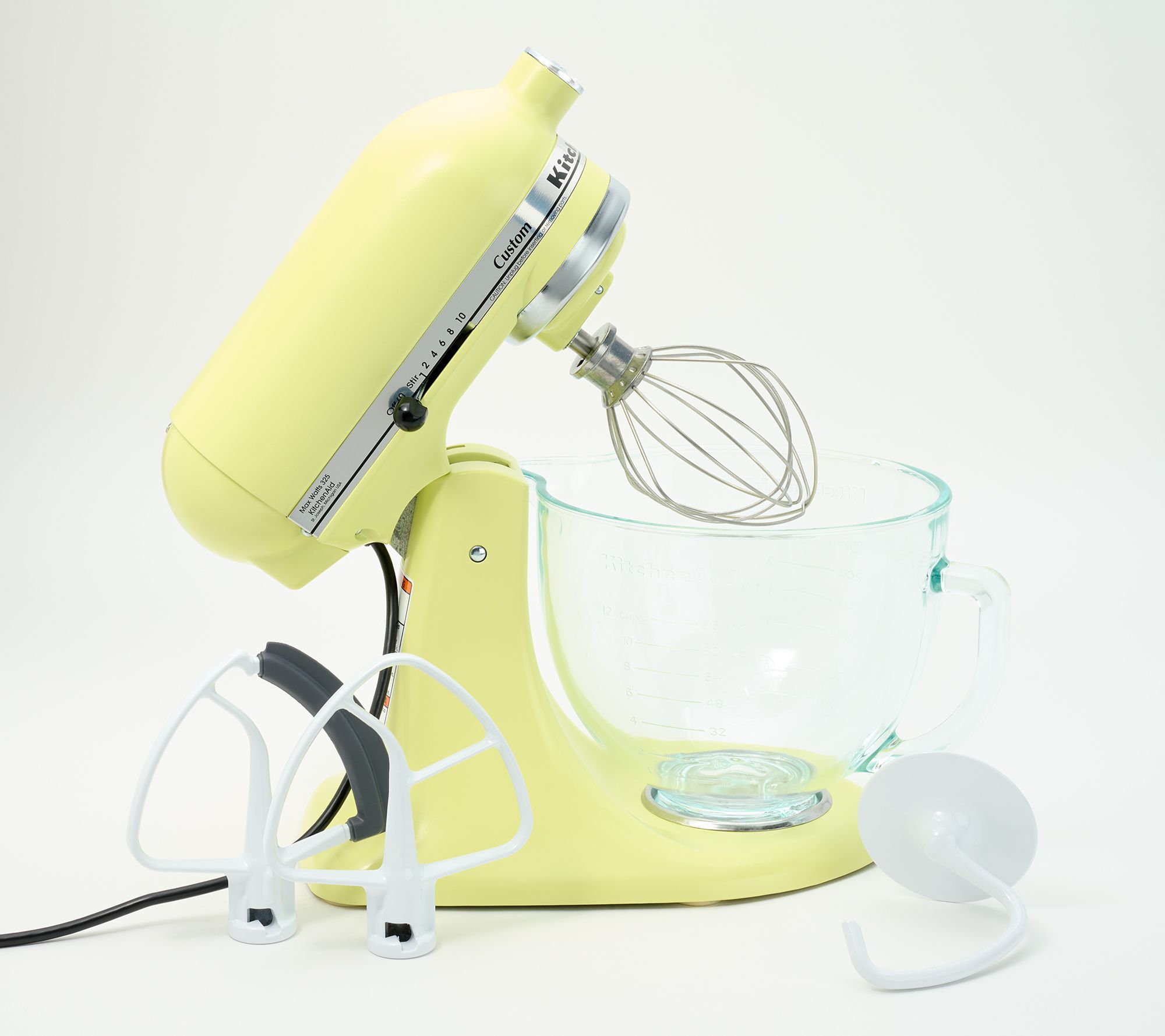KitchenAid 5-Quart Tilt Head Stand Mixer With Flex Edge Beater Glass Bowl  Kyoto Glow Green Yellow