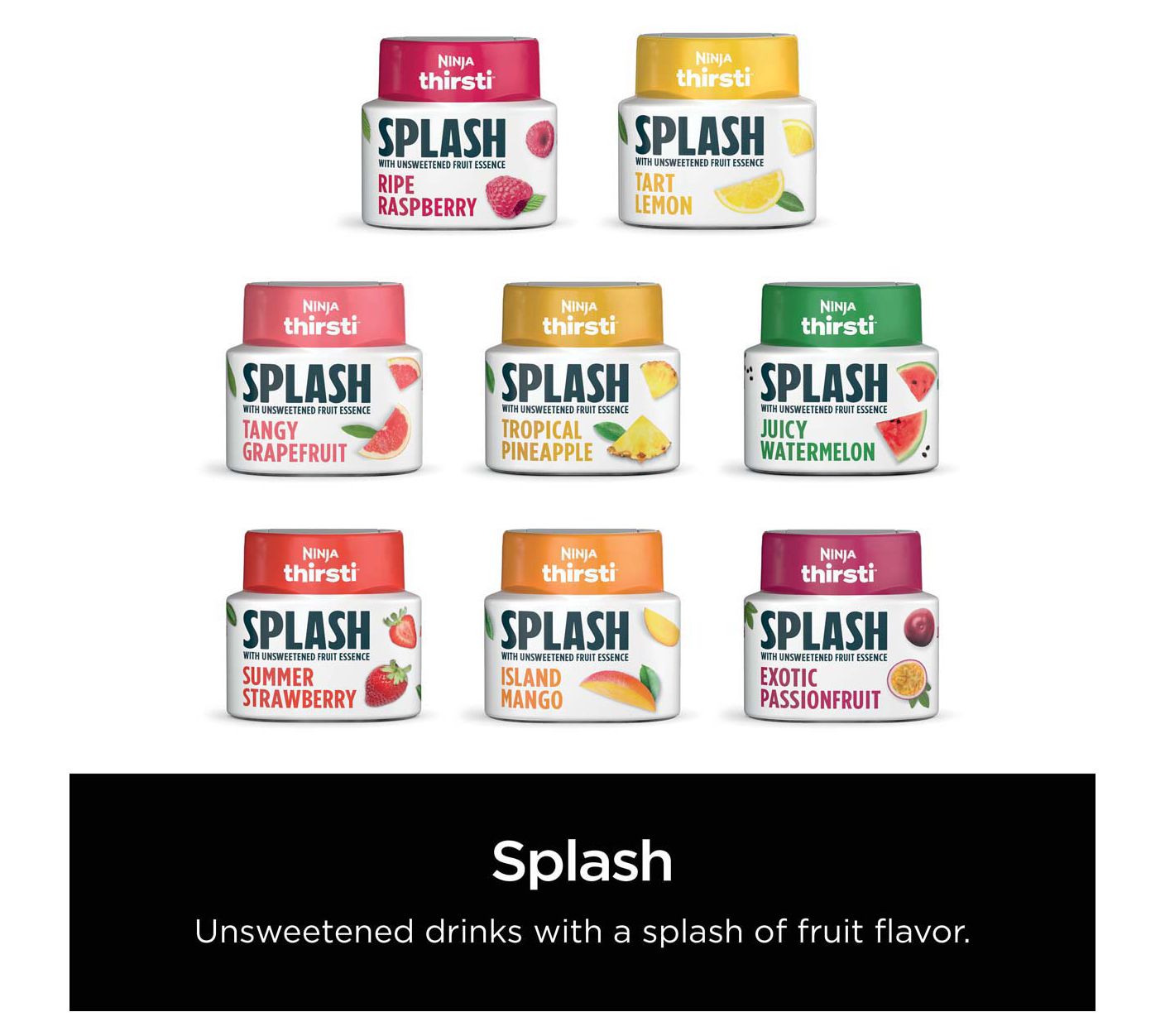 Ninja Thirsti SPLASH Flavored Water Drops - Unsweetened 
