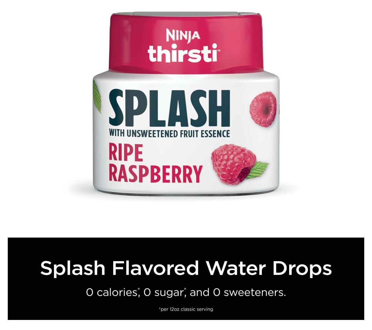 Ninja Thirsti Splash Ripe Raspberry Flavored Water Drops