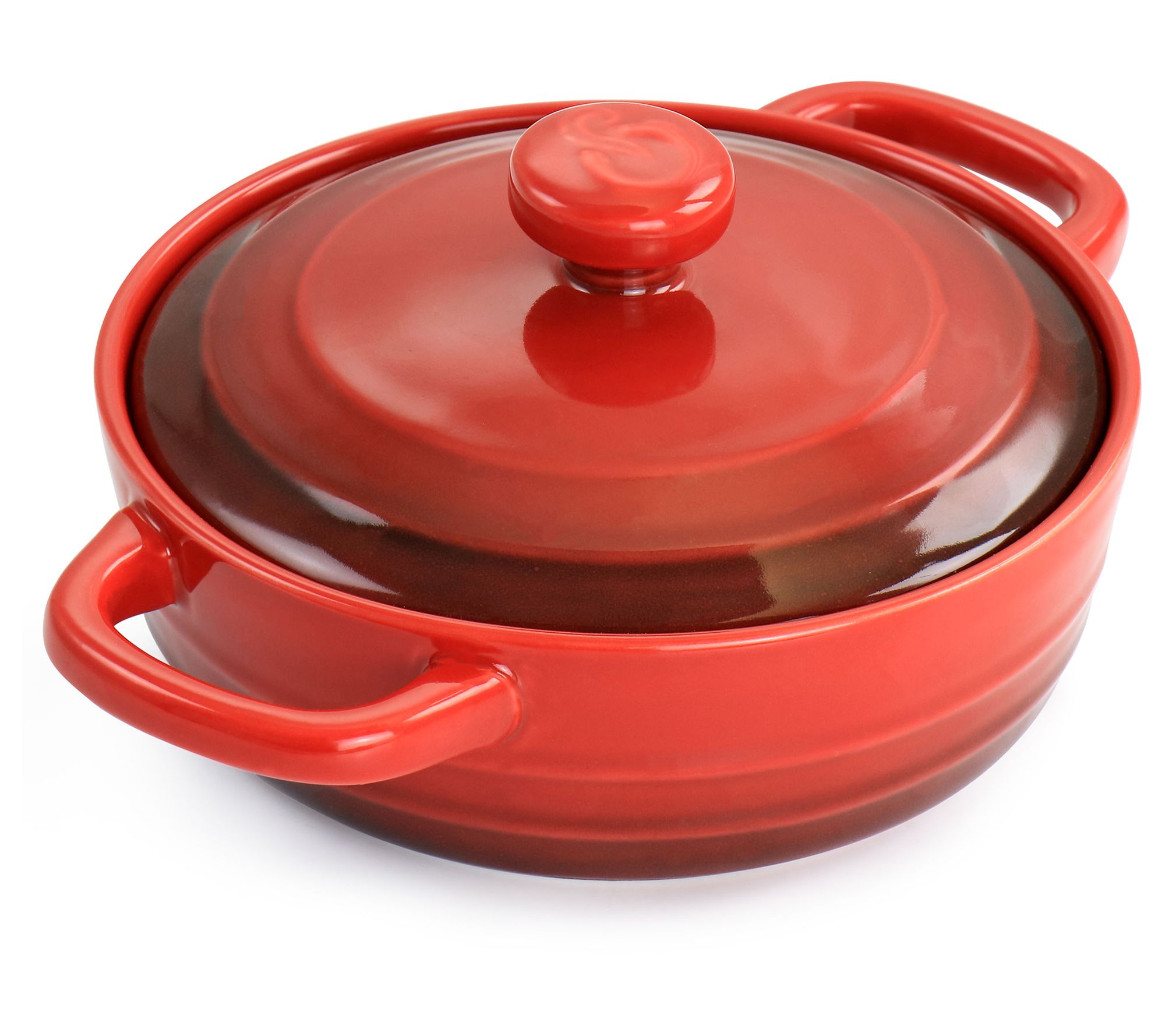 Crock-pot Artistan 2.3 Quart Round Stoneware Casserole with Lid in Red