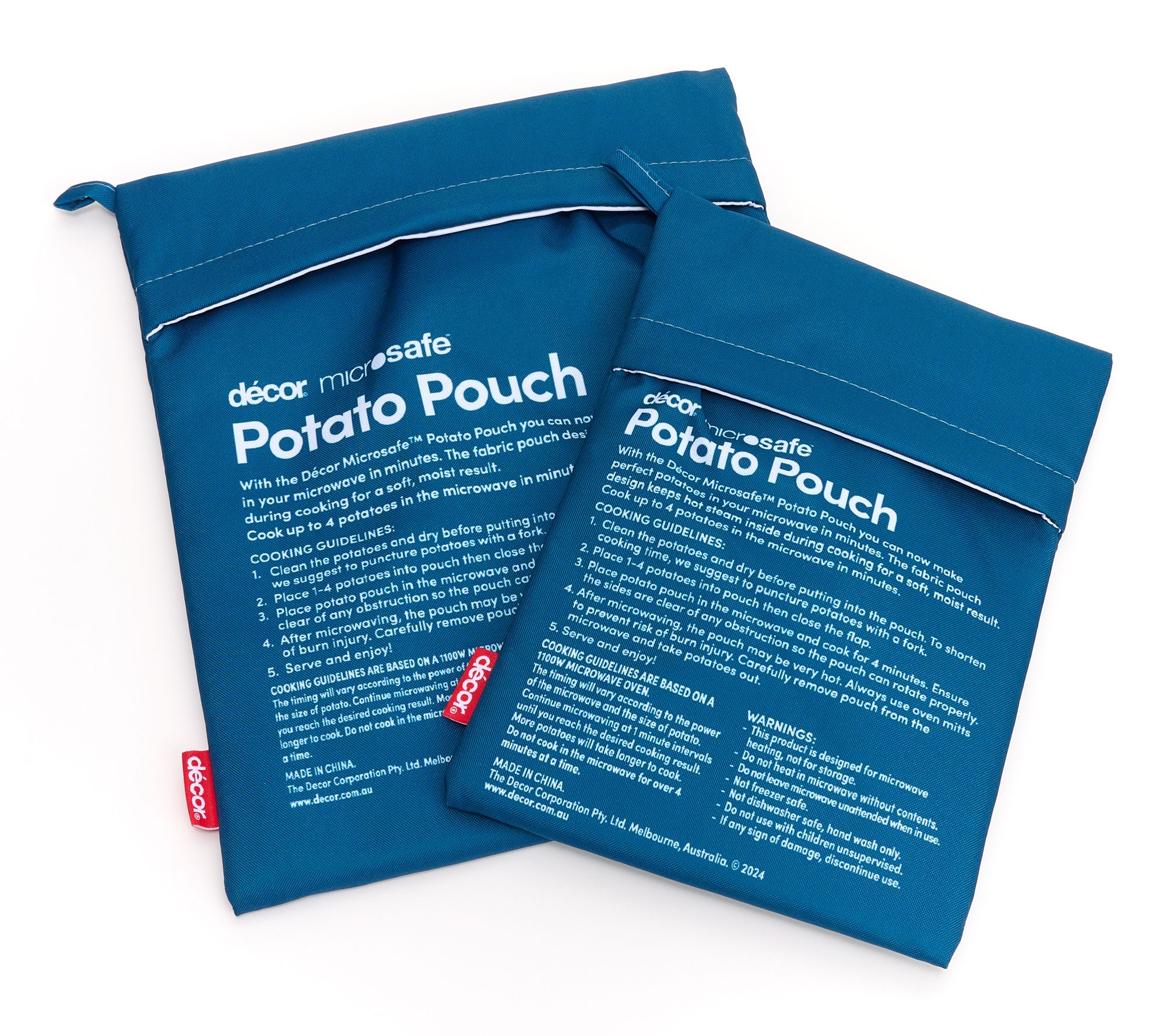 Decor Set of 2 Microwavable Fabric Potato Cookers