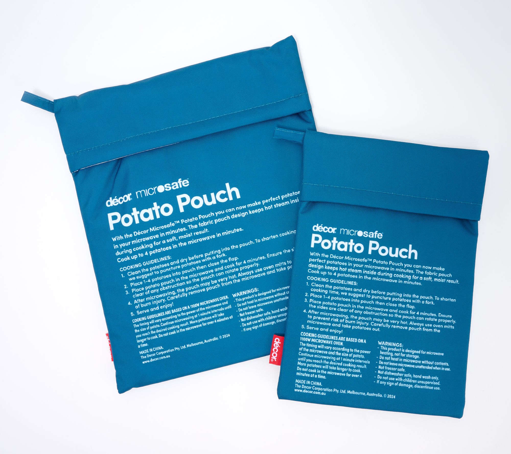 Decor Set of 2 Microwavable Fabric Potato Cookers