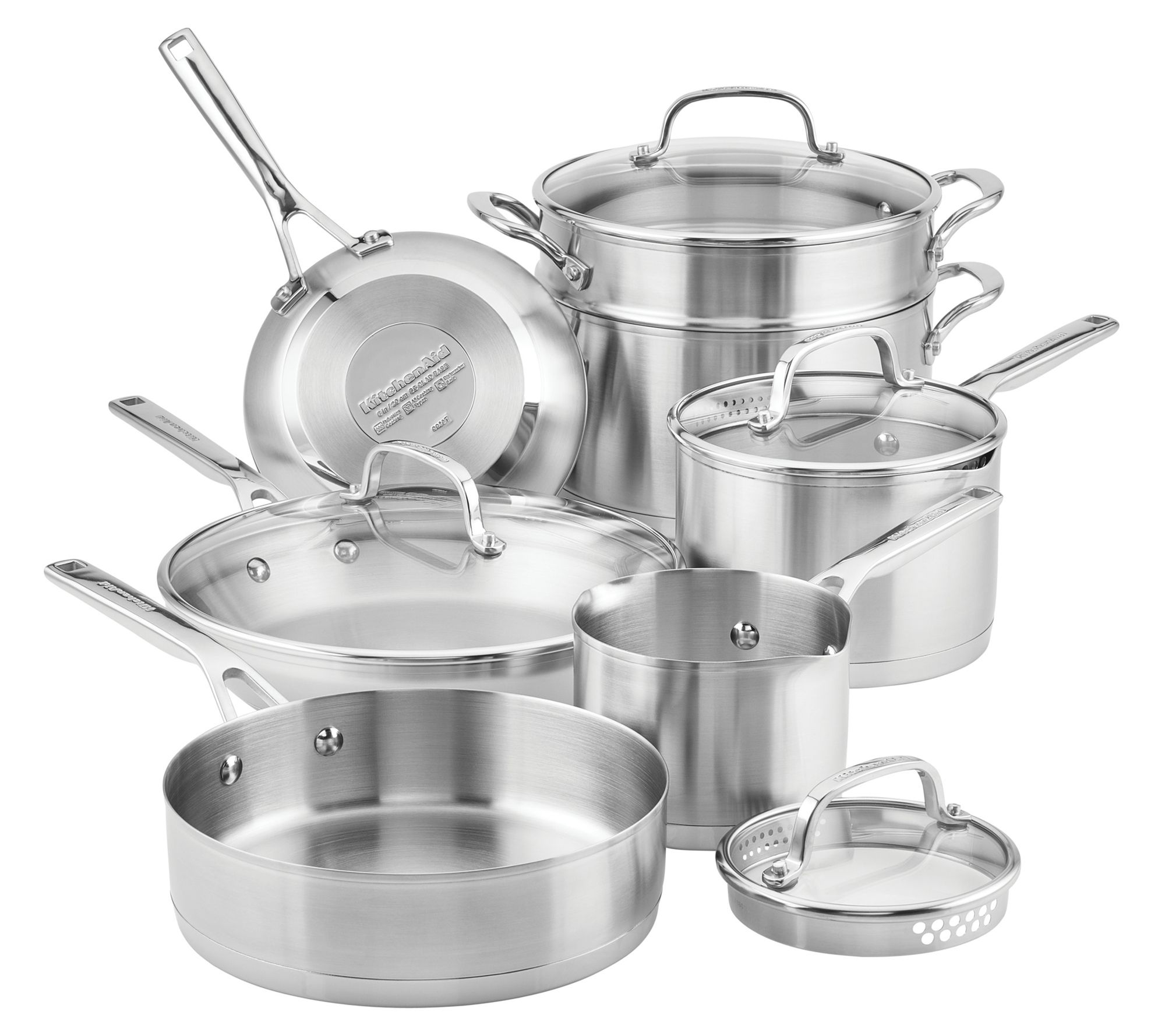KitchenAid Stainless Steel Induction Pots and Pans Set, 11pc - QVC.com
