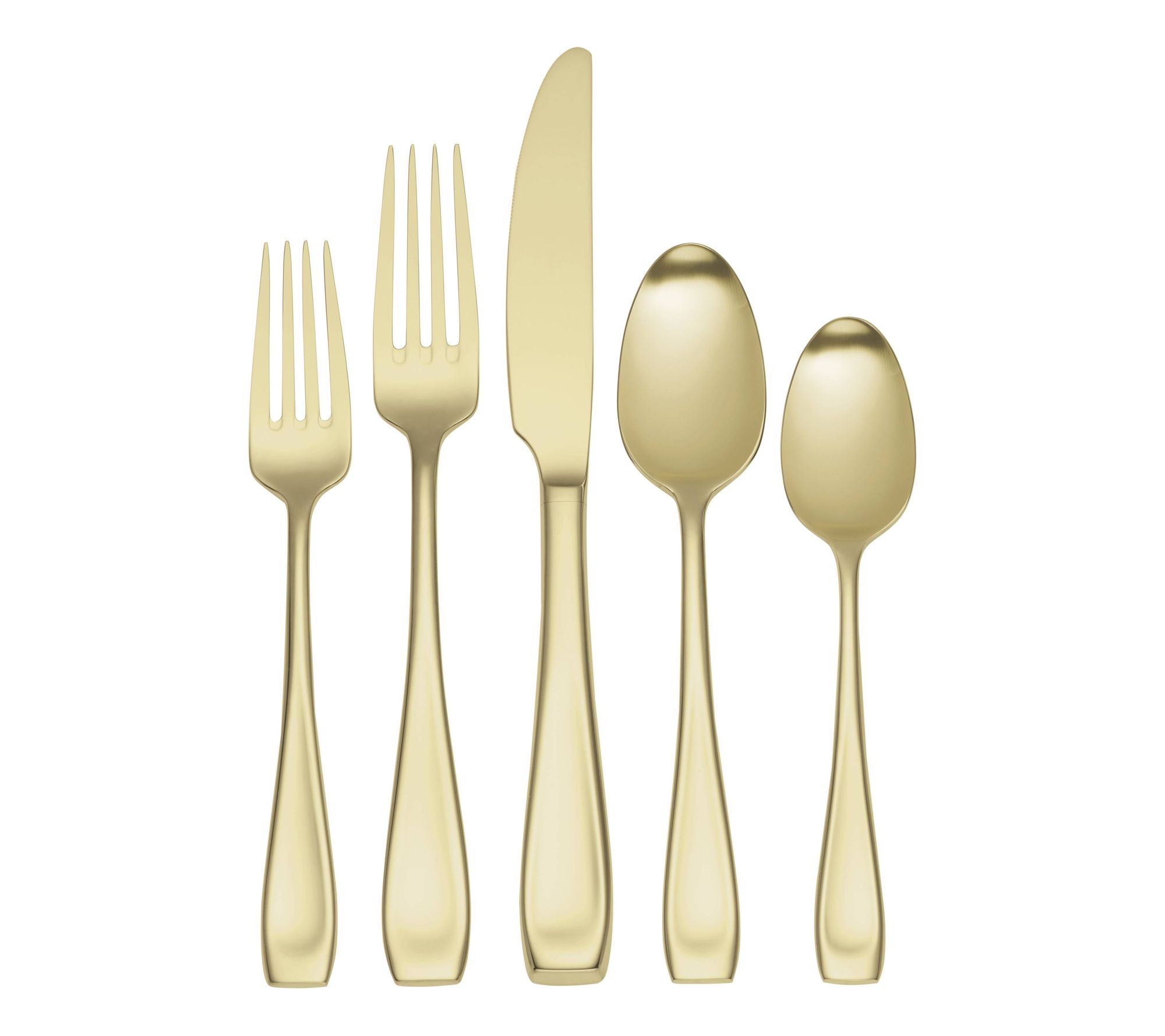 Oneida Moda Satin Champagne 20 Piece Fine Flatw are Set