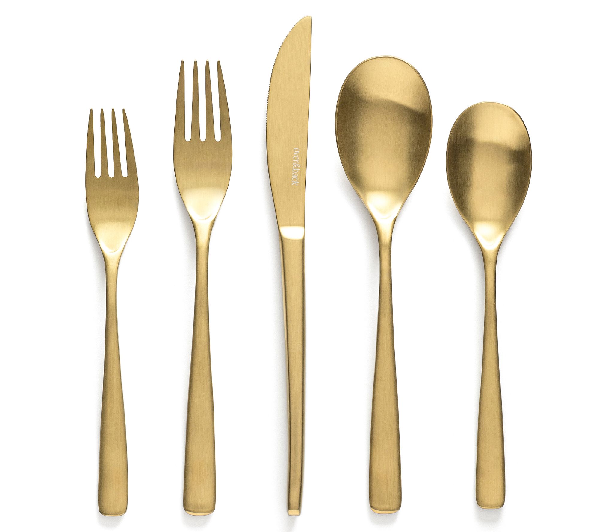 over&back 20-Piece Curved Flatware 4 SetService