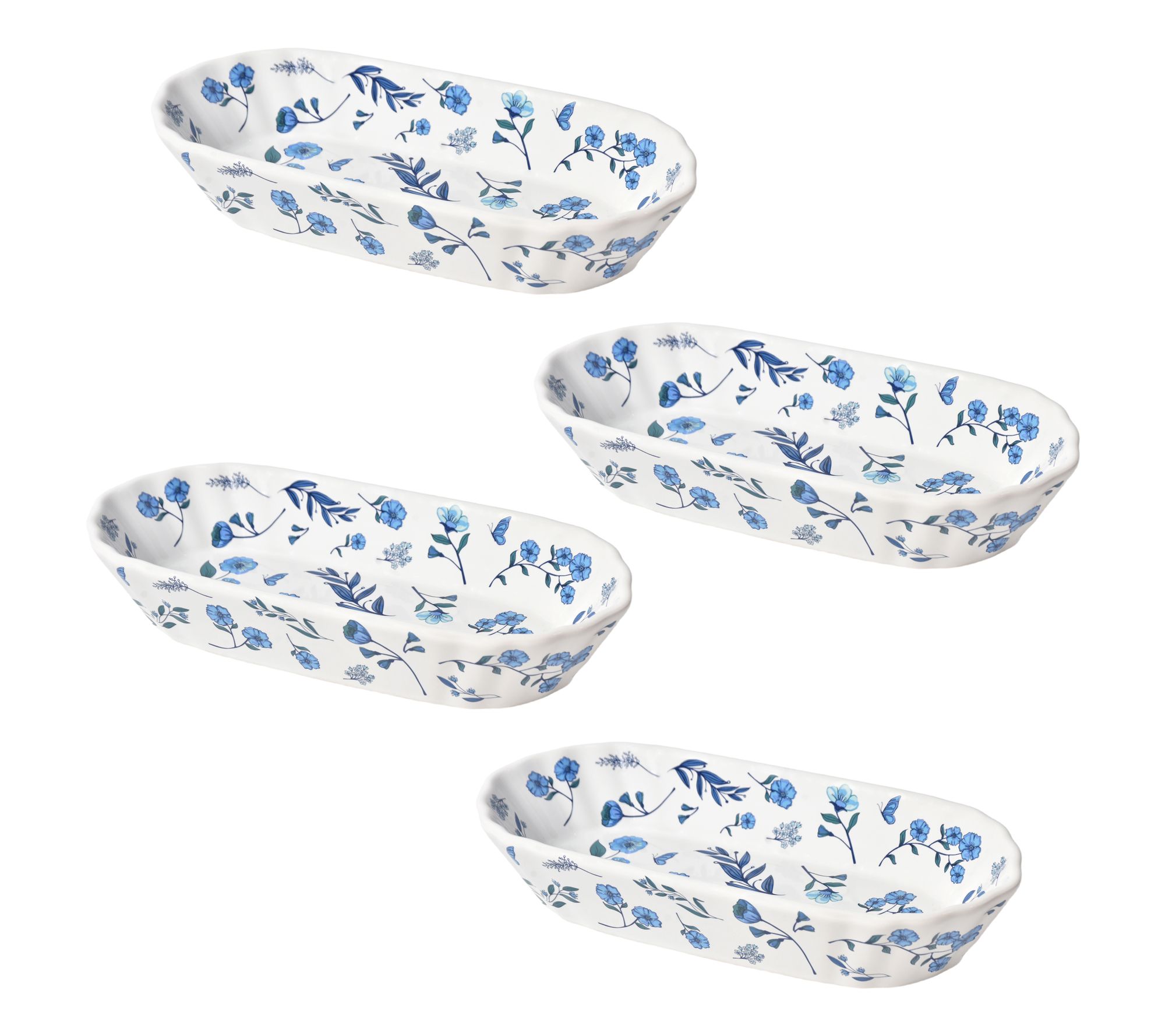 Temp-tations Set of 4 Hot Dog Plates