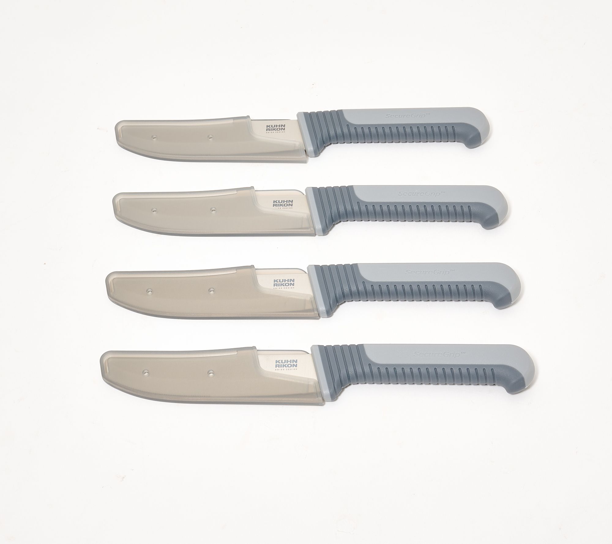 Kuhn Rikon Set of 4 Secure Grip Steak Knives w/ Sheaths