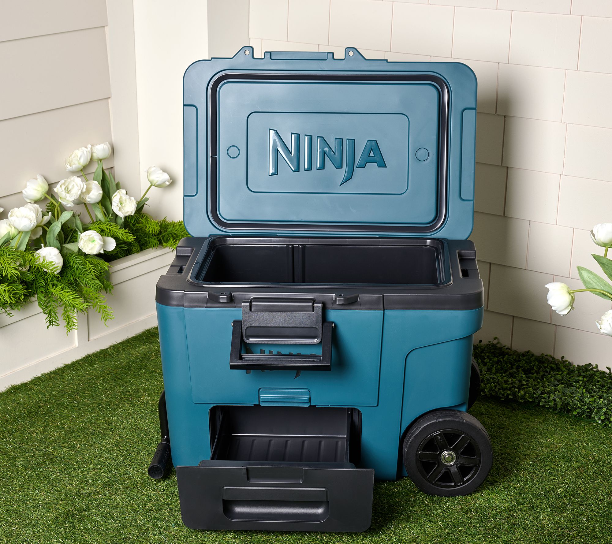 Ninja FrostVault 45qt Wheeled Cooler with Cold Dry Zone - QVC.com