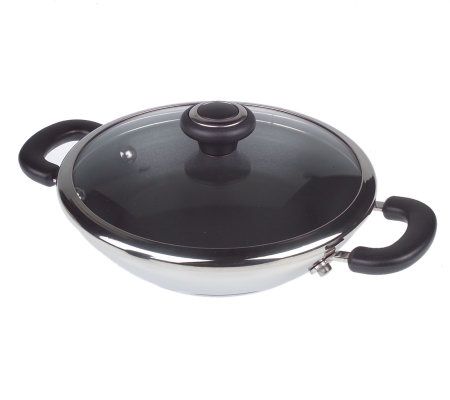 CooksEssentials Stainless Steel Nonstick 9 Everyday Pan with Lid 