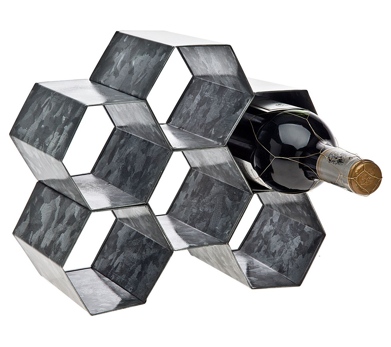 Silver wine best sale rack 6 bottles