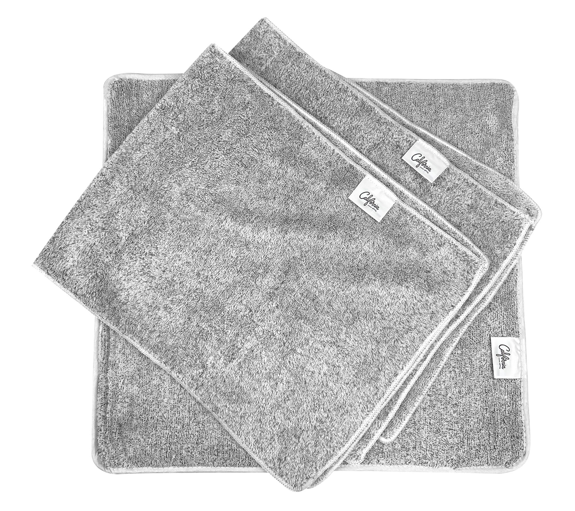 2pk Microfiber Kitchen Towels Dark Gray - MU Kitchen