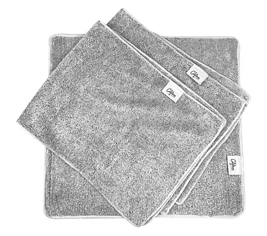 California Home Goods Charcoal- Infused Micro- Fiber Dry Mat & Kitchen Towels