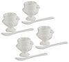 RSVP Set of 4 Porcelain Egg Cups & Spoons