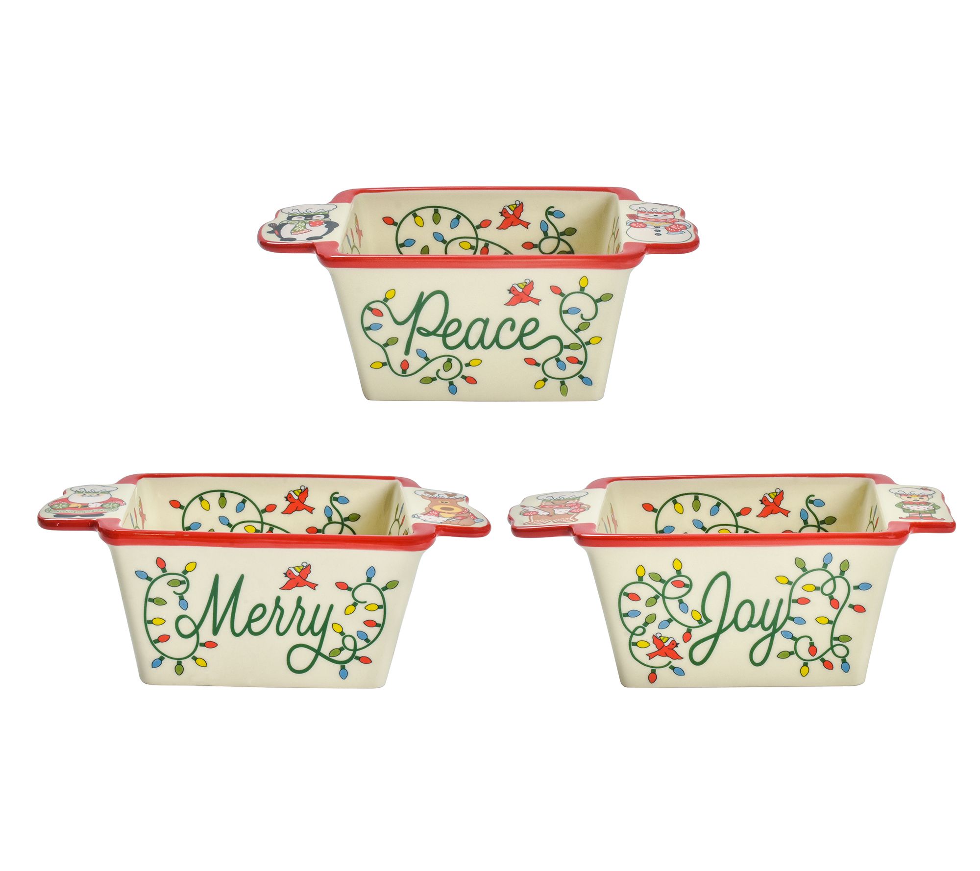 Temp-tations Special Edition Seasonal Set of (3) Mini Loaf Pans