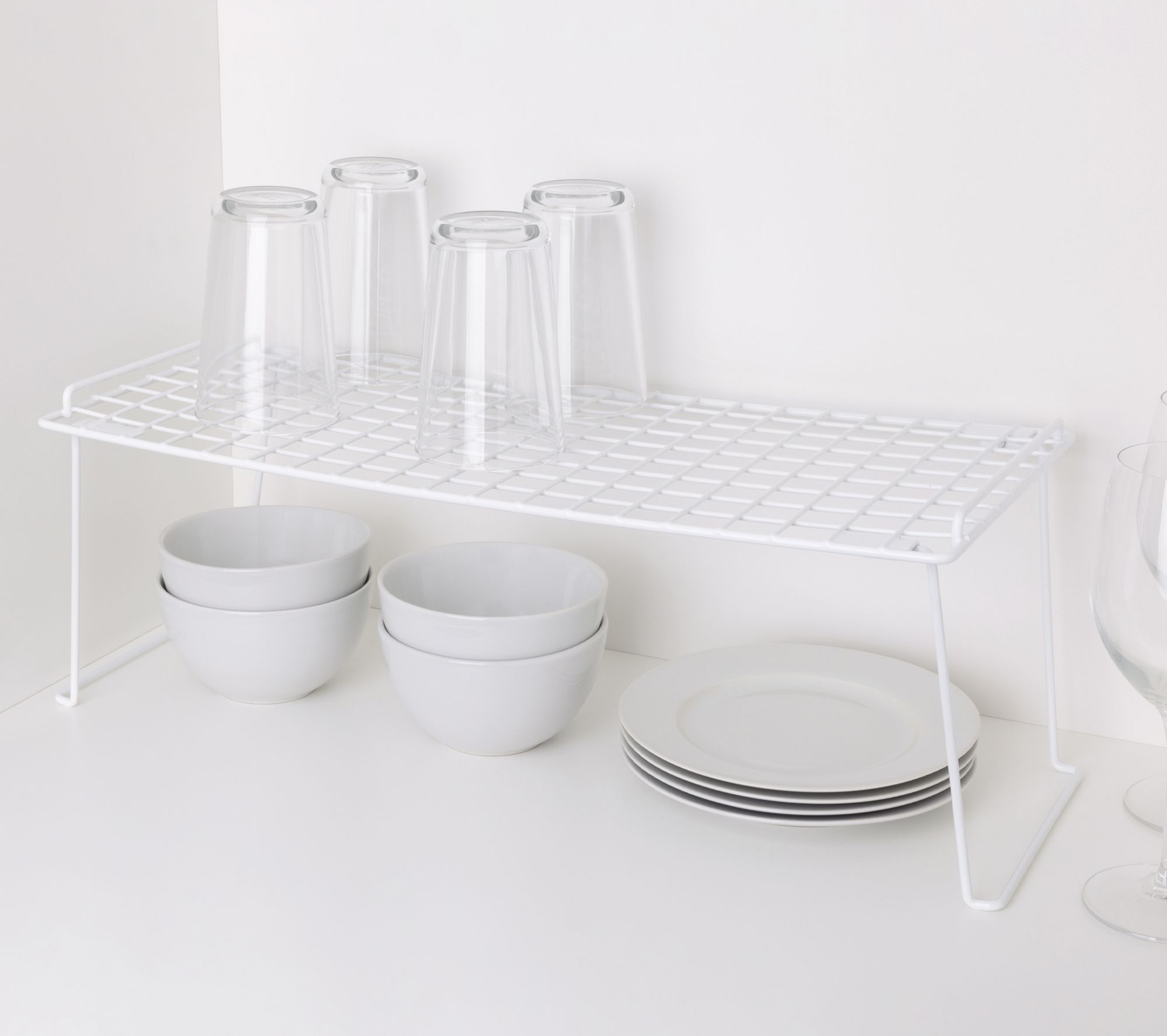 Smart Design 22 x 10 inch Stacking Cabinet Shel f Rack - QVC.com