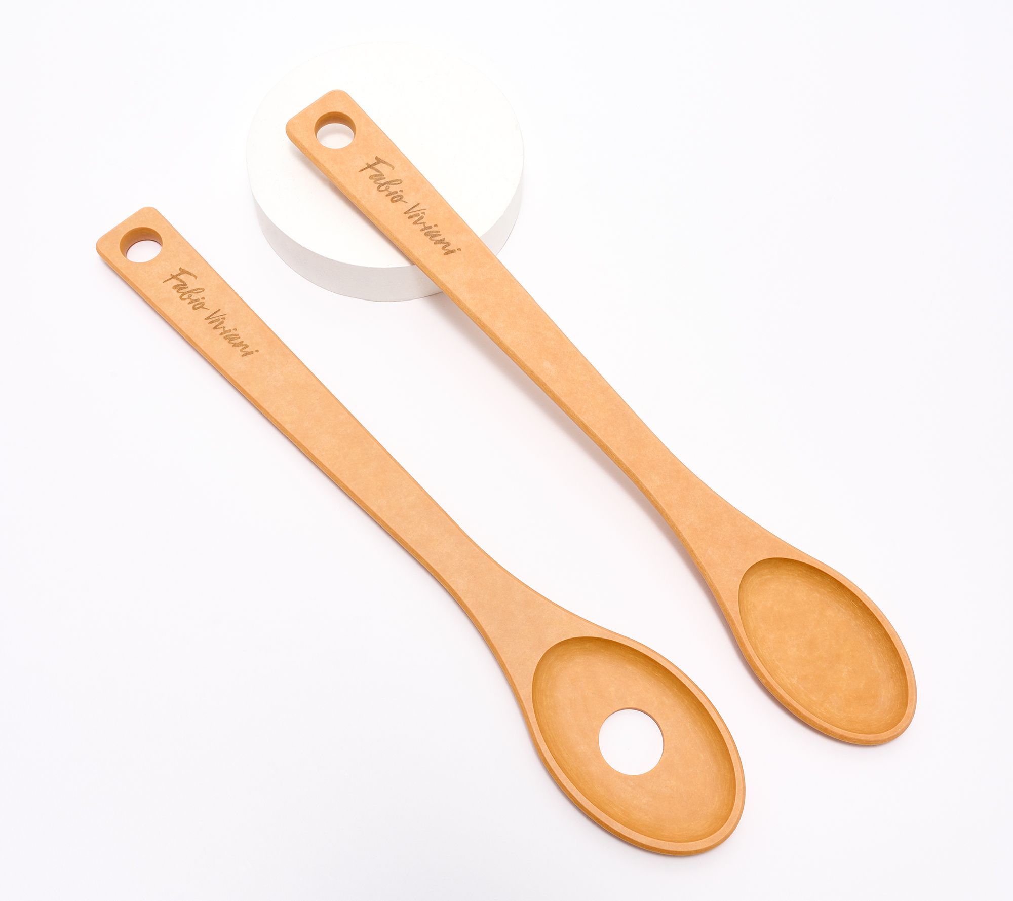 Fabio 2pc Dishwasher Safe Wooden Utensil Set